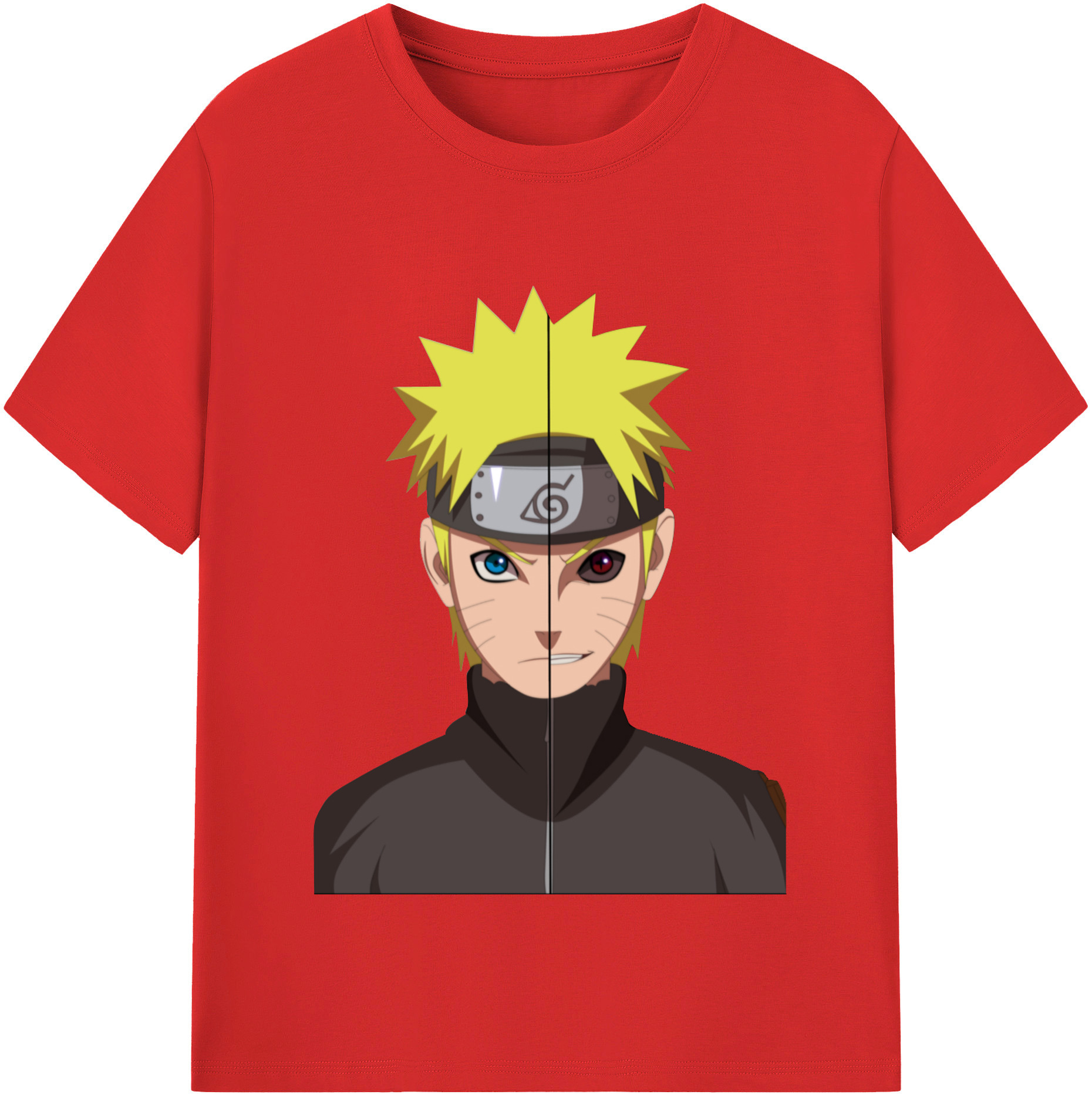（画像用） NARUTO -ナルト- うずまき ナルト Uzumaki Naruto 綿100％半袖Tシャツ（フロントプリント）