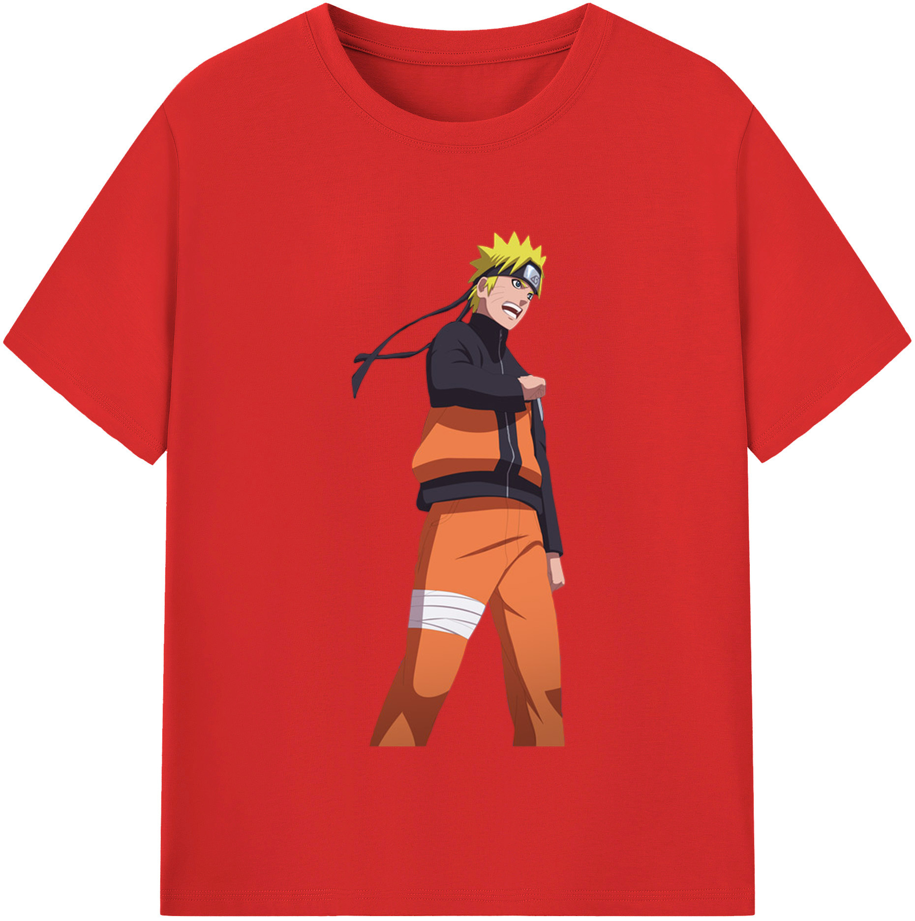（画像用） NARUTO -ナルト- うずまき ナルト Uzumaki Naruto 綿100％半袖Tシャツ（フロントプリント）