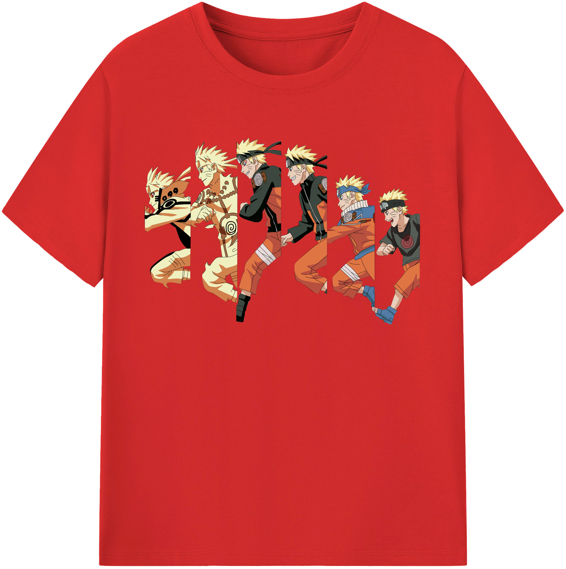 （画像用） NARUTO -ナルト- うずまき ナルト Uzumaki Naruto 綿100％半袖Tシャツ（フロントプリント）