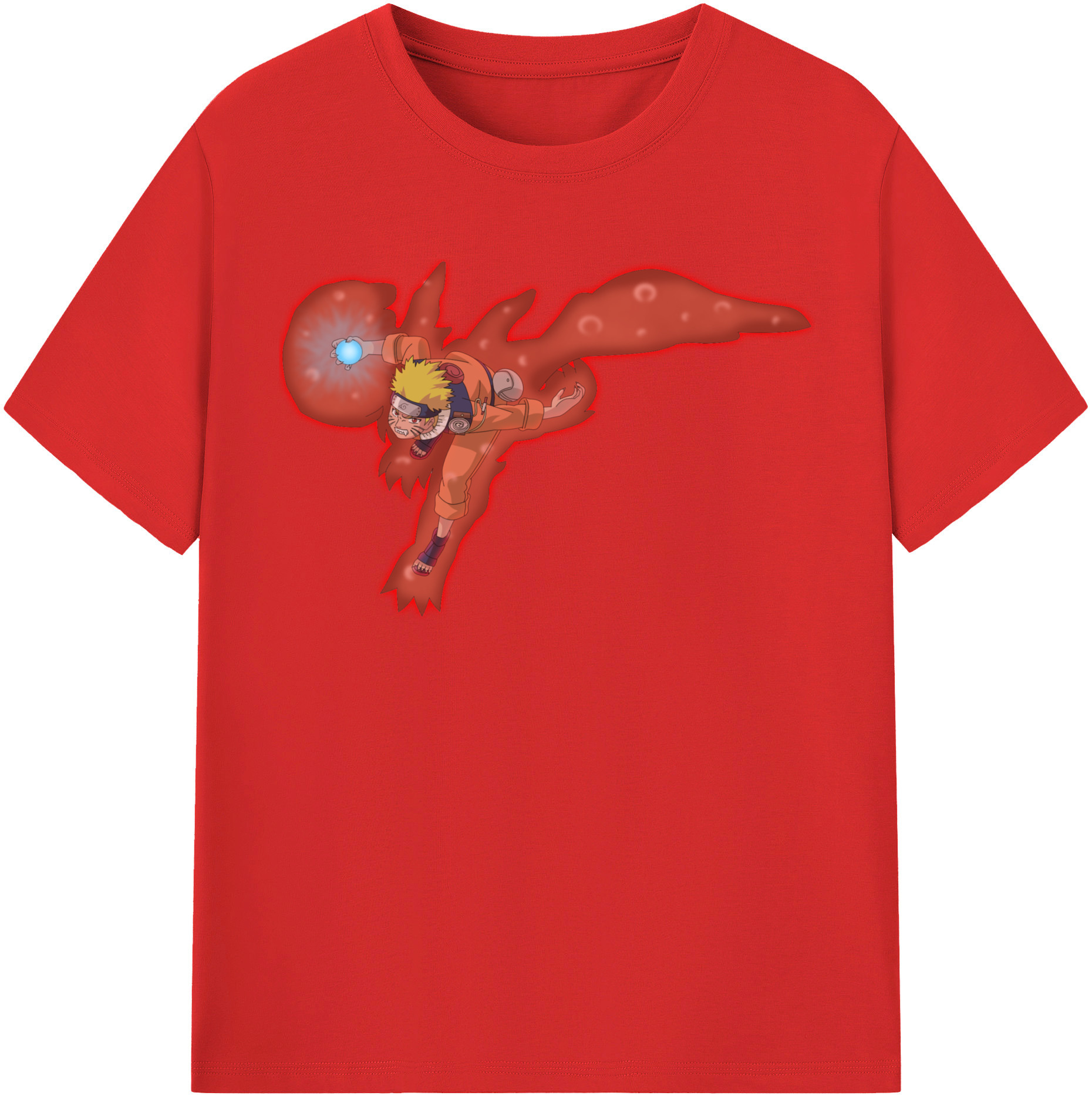 （画像用） NARUTO -ナルト- うずまき ナルト Uzumaki Naruto 綿100％半袖Tシャツ（フロントプリント）