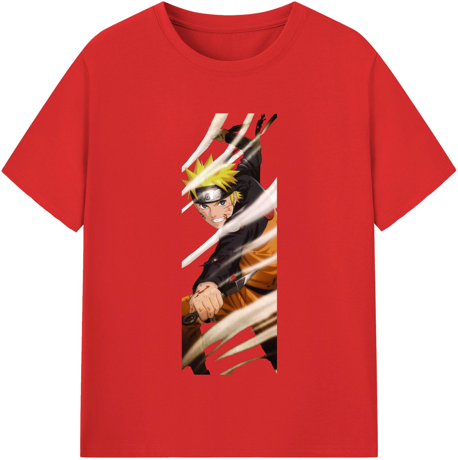 （画像用） NARUTO -ナルト- うずまき ナルト Uzumaki Naruto 綿100％半袖Tシャツ（フロントプリント）