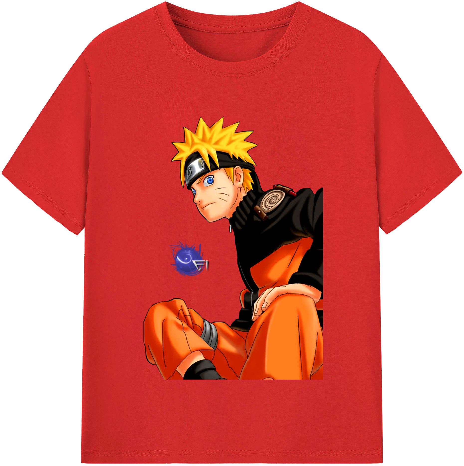 （画像用） NARUTO -ナルト- うずまき ナルト Uzumaki Naruto 綿100％半袖Tシャツ（フロントプリント）