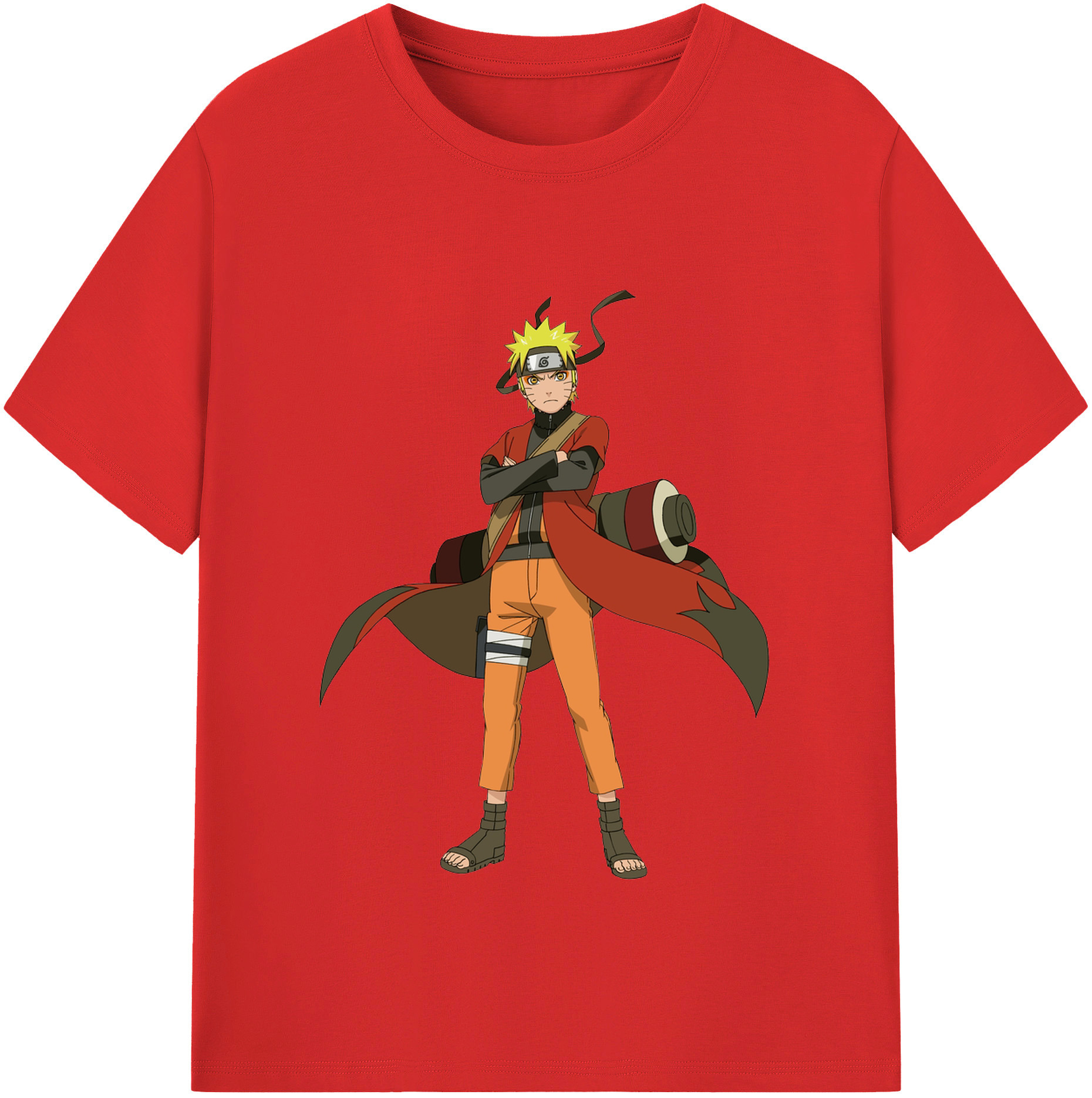 （画像用） NARUTO -ナルト- うずまき ナルト Uzumaki Naruto 綿100％半袖Tシャツ（フロントプリント）
