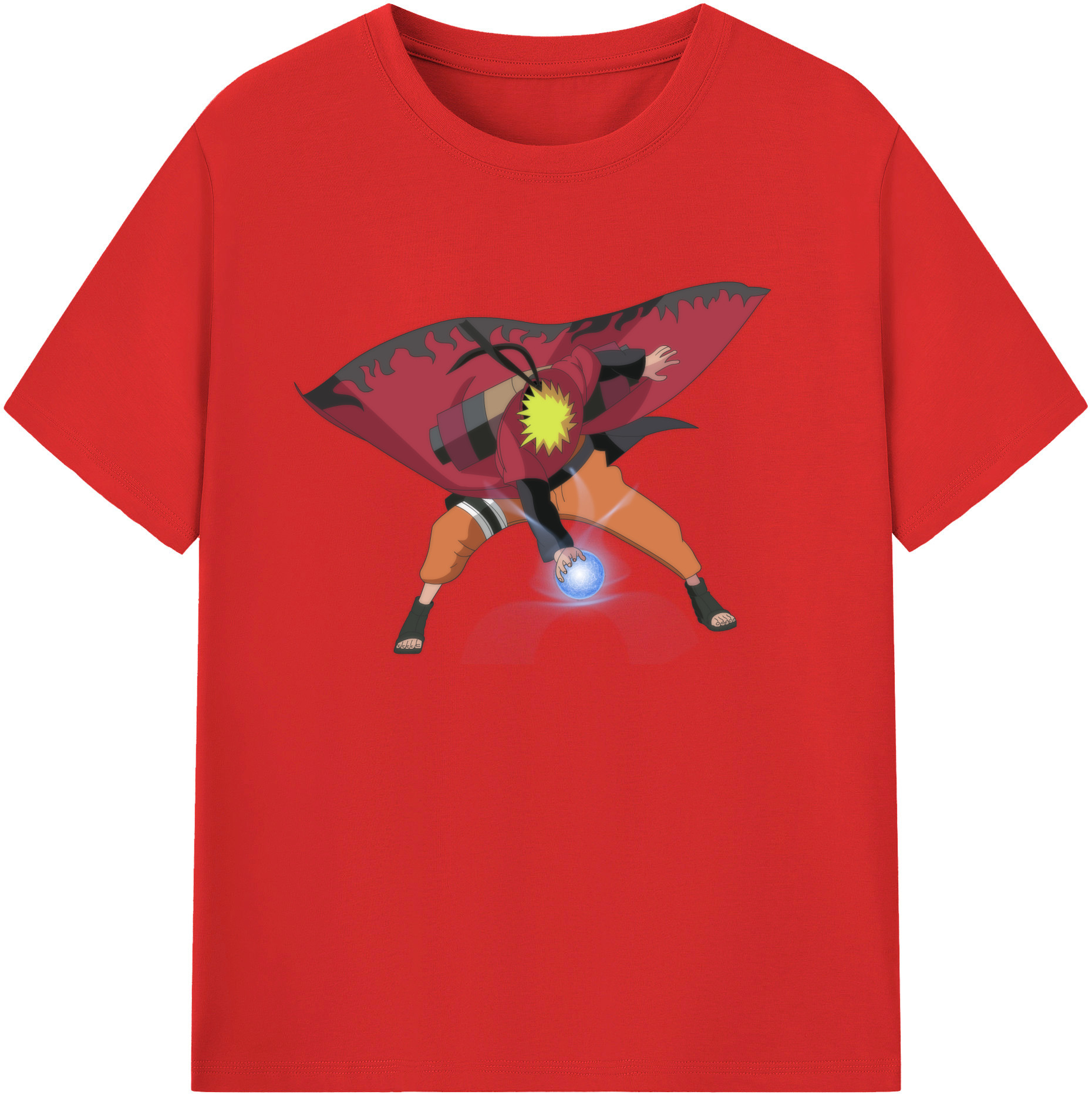 （画像用） NARUTO -ナルト- うずまき ナルト Uzumaki Naruto 綿100％半袖Tシャツ（フロントプリント）