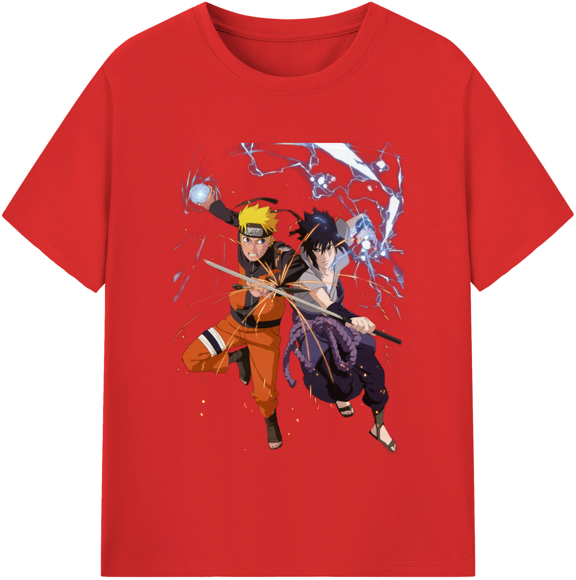 （画像用） NARUTO -ナルト- うずまき ナルト Uzumaki Naruto 綿100％半袖Tシャツ（フロントプリント）