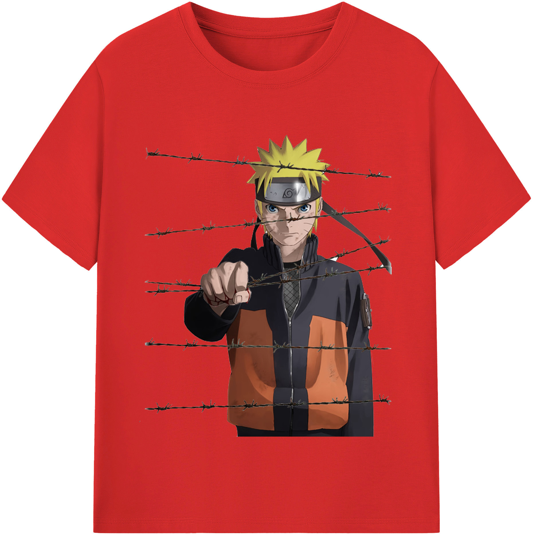 （画像用） NARUTO -ナルト- うずまき ナルト Uzumaki Naruto 綿100％半袖Tシャツ（フロントプリント）