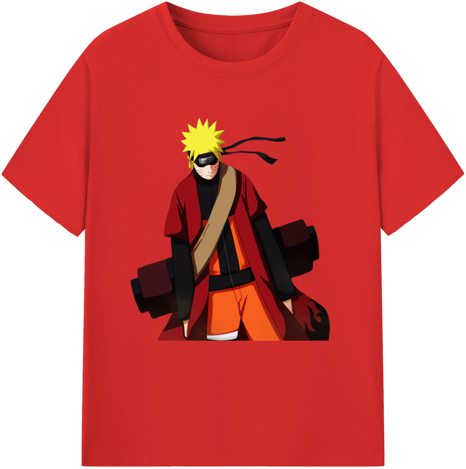 （画像用） NARUTO -ナルト- うずまき ナルト Uzumaki Naruto 綿100％半袖Tシャツ（フロントプリント）
