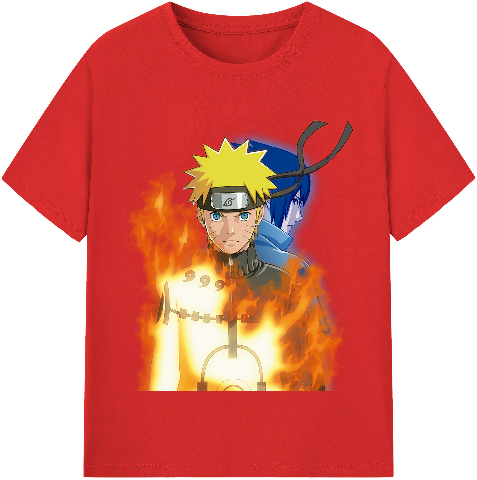 （画像用） NARUTO -ナルト- うずまき ナルト Uzumaki Naruto 綿100％半袖Tシャツ（フロントプリント）