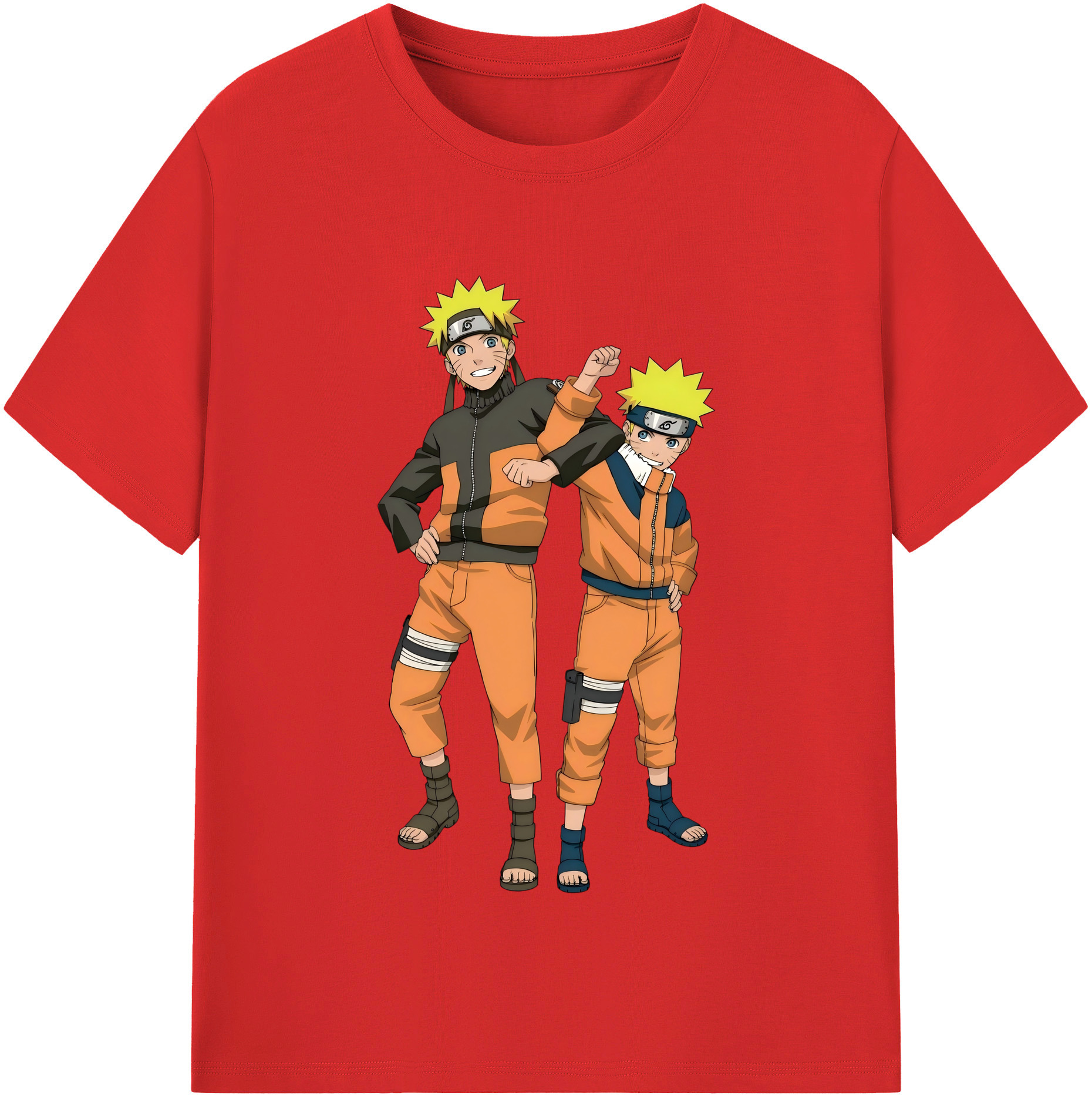 （画像用） NARUTO -ナルト- うずまき ナルト Uzumaki Naruto 綿100％半袖Tシャツ（フロントプリント）