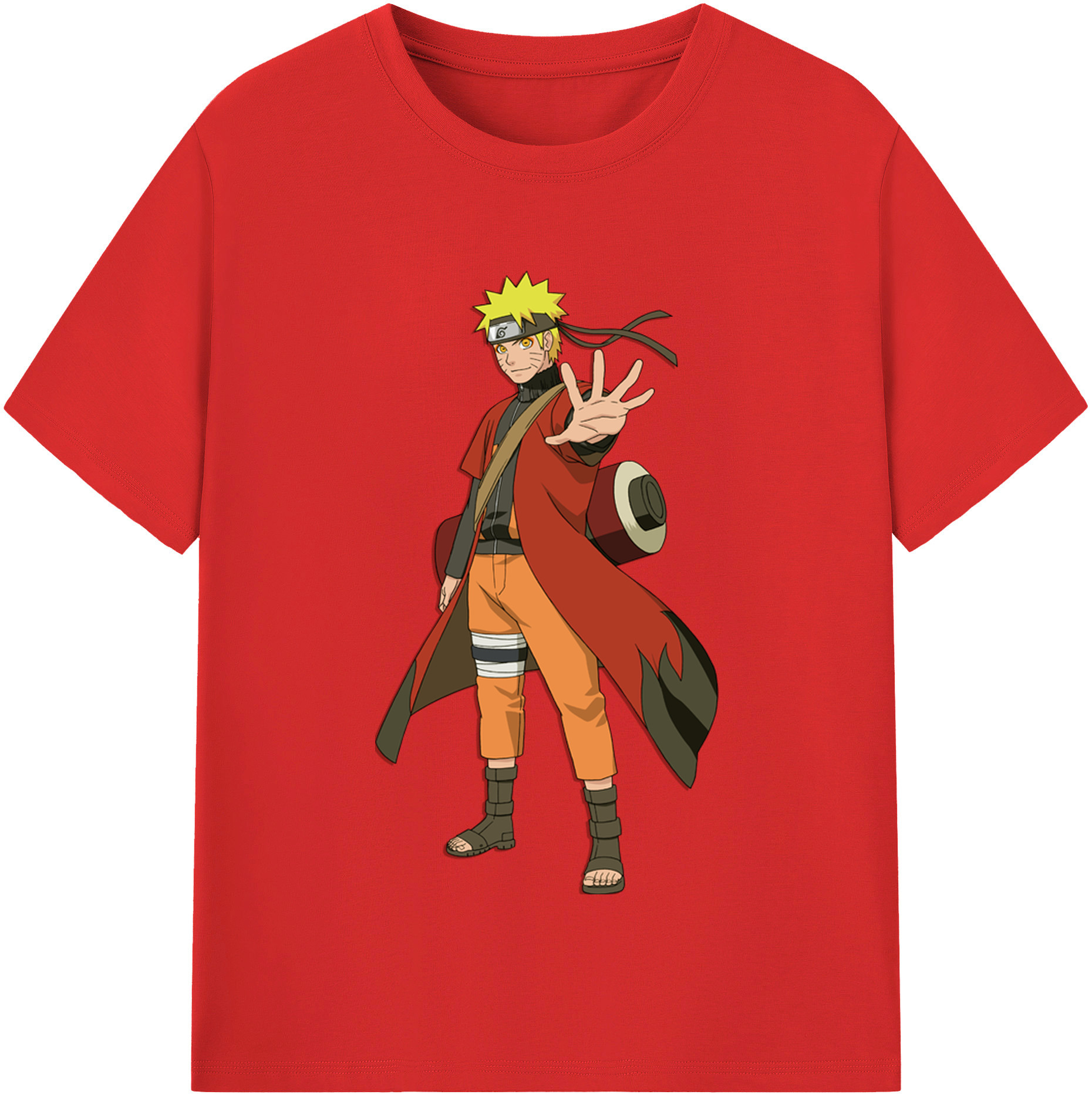 （画像用） NARUTO -ナルト- うずまき ナルト Uzumaki Naruto 綿100％半袖Tシャツ（フロントプリント）
