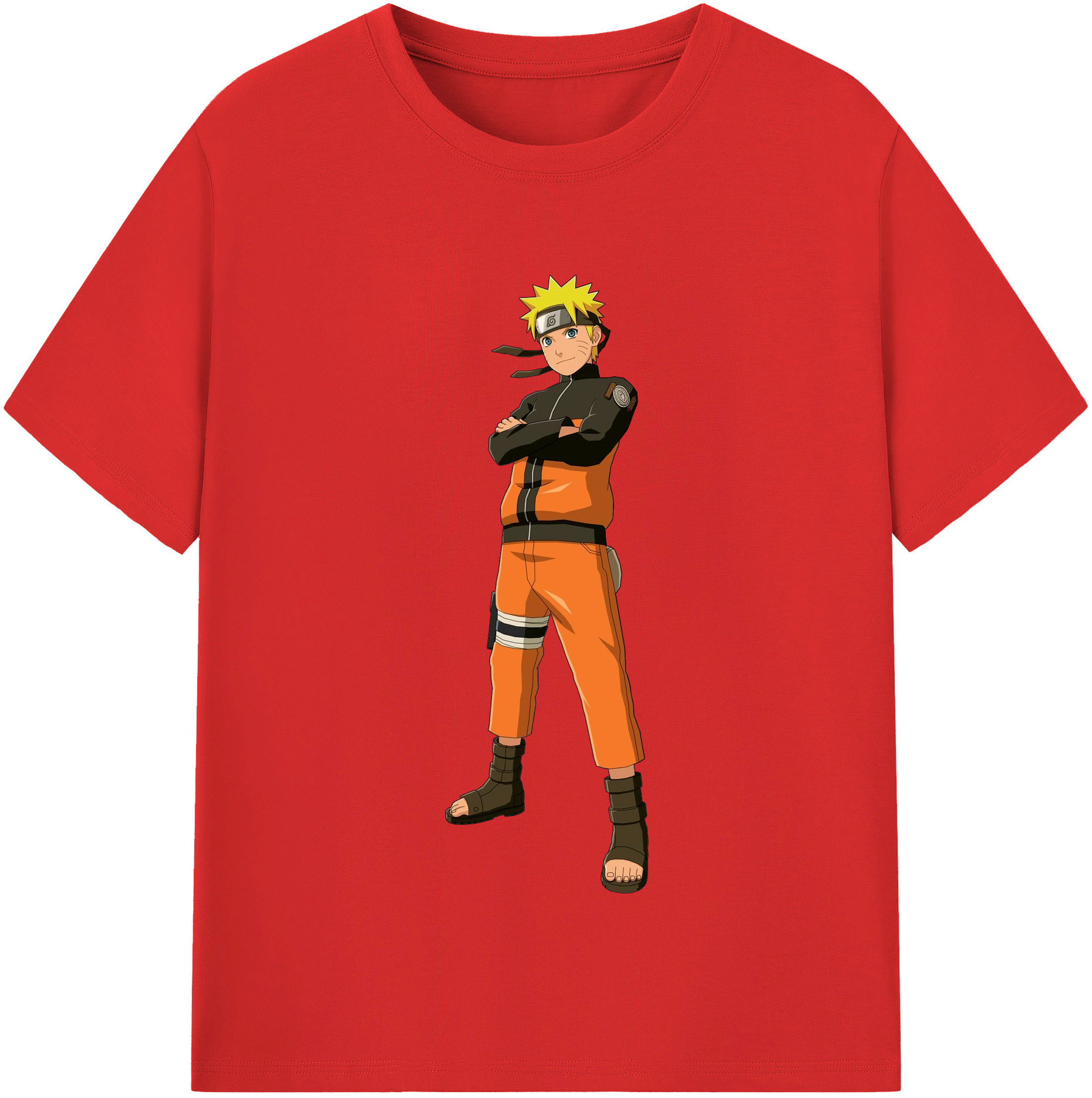 （画像用） NARUTO -ナルト- うずまき ナルト Uzumaki Naruto 綿100％半袖Tシャツ（フロントプリント）