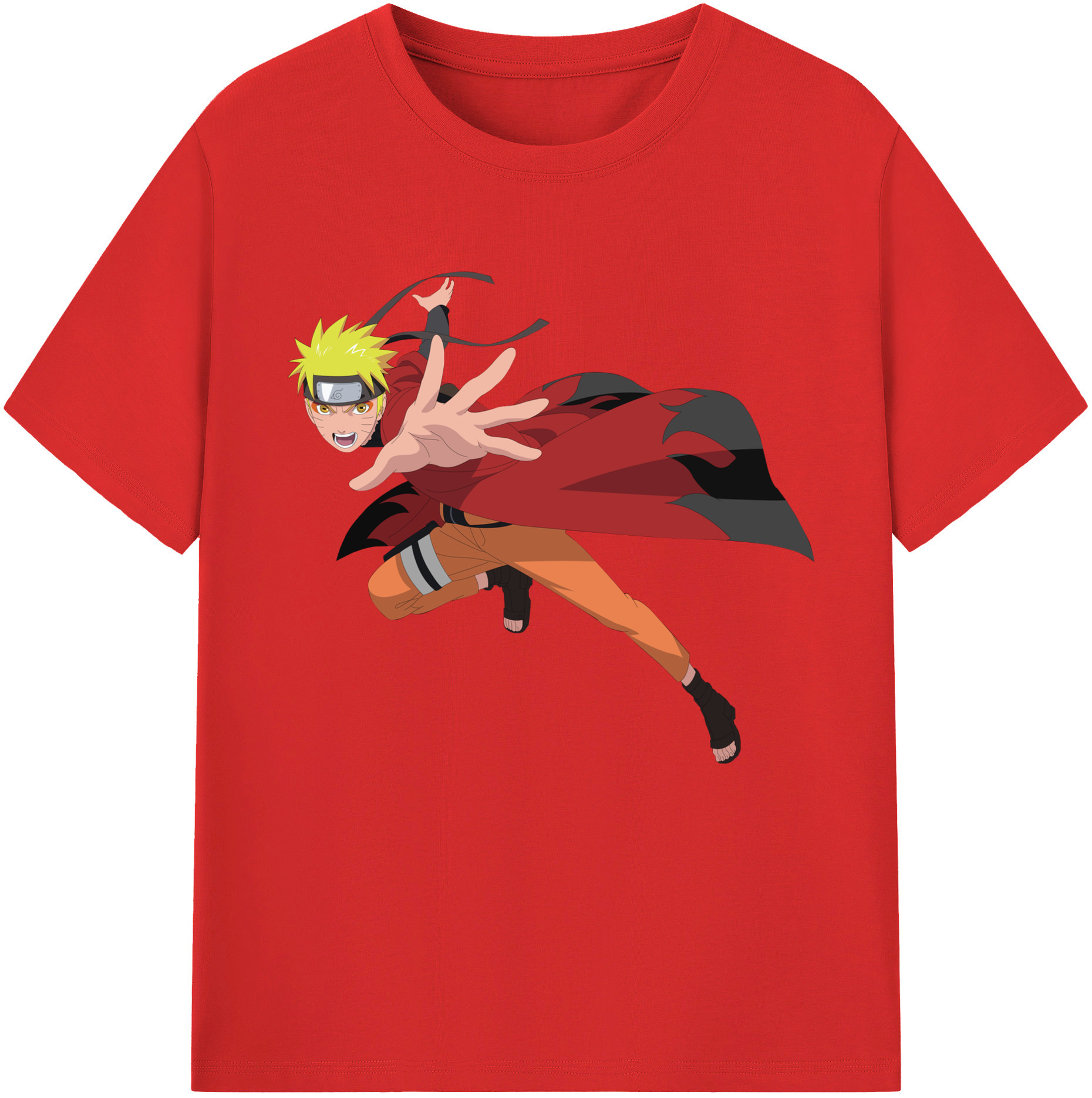 （画像用） NARUTO -ナルト- うずまき ナルト Uzumaki Naruto 綿100％半袖Tシャツ（フロントプリント）