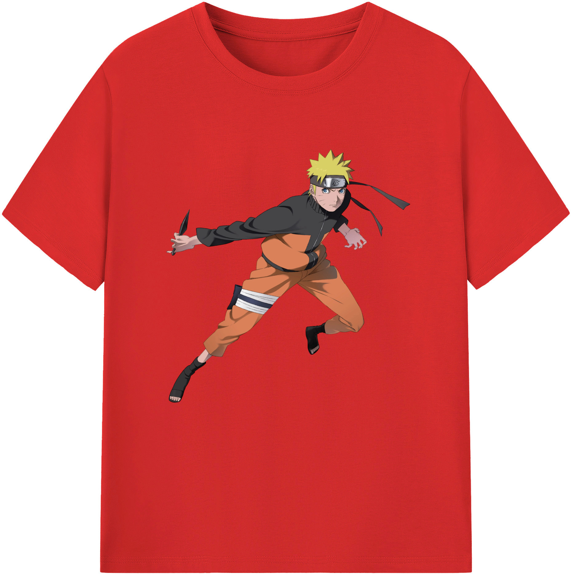 （画像用） NARUTO -ナルト- うずまき ナルト Uzumaki Naruto 綿100％半袖Tシャツ（フロントプリント）