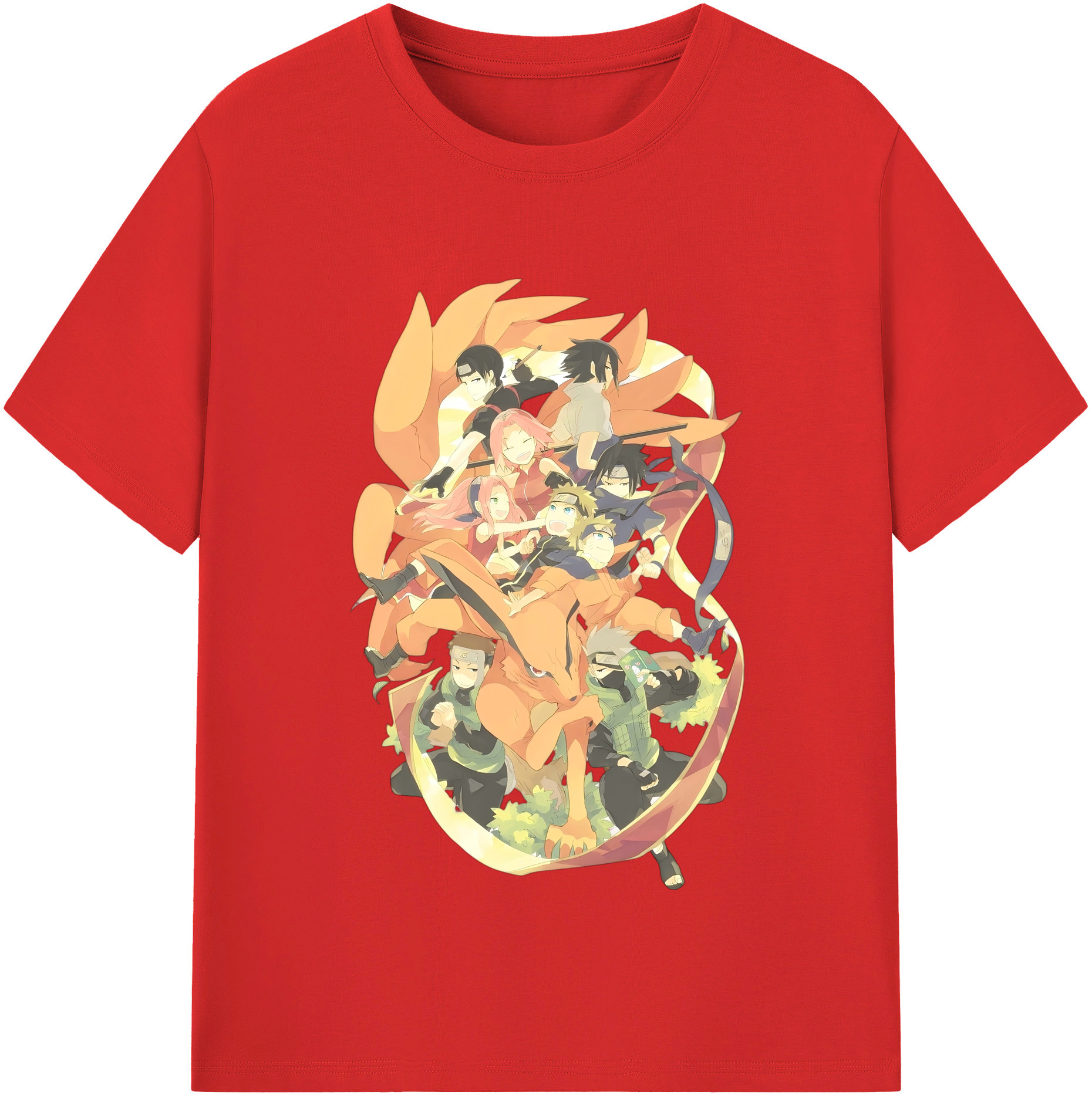 （画像用） NARUTO -ナルト- うずまき ナルト Uzumaki Naruto 綿100％半袖Tシャツ（フロントプリント）