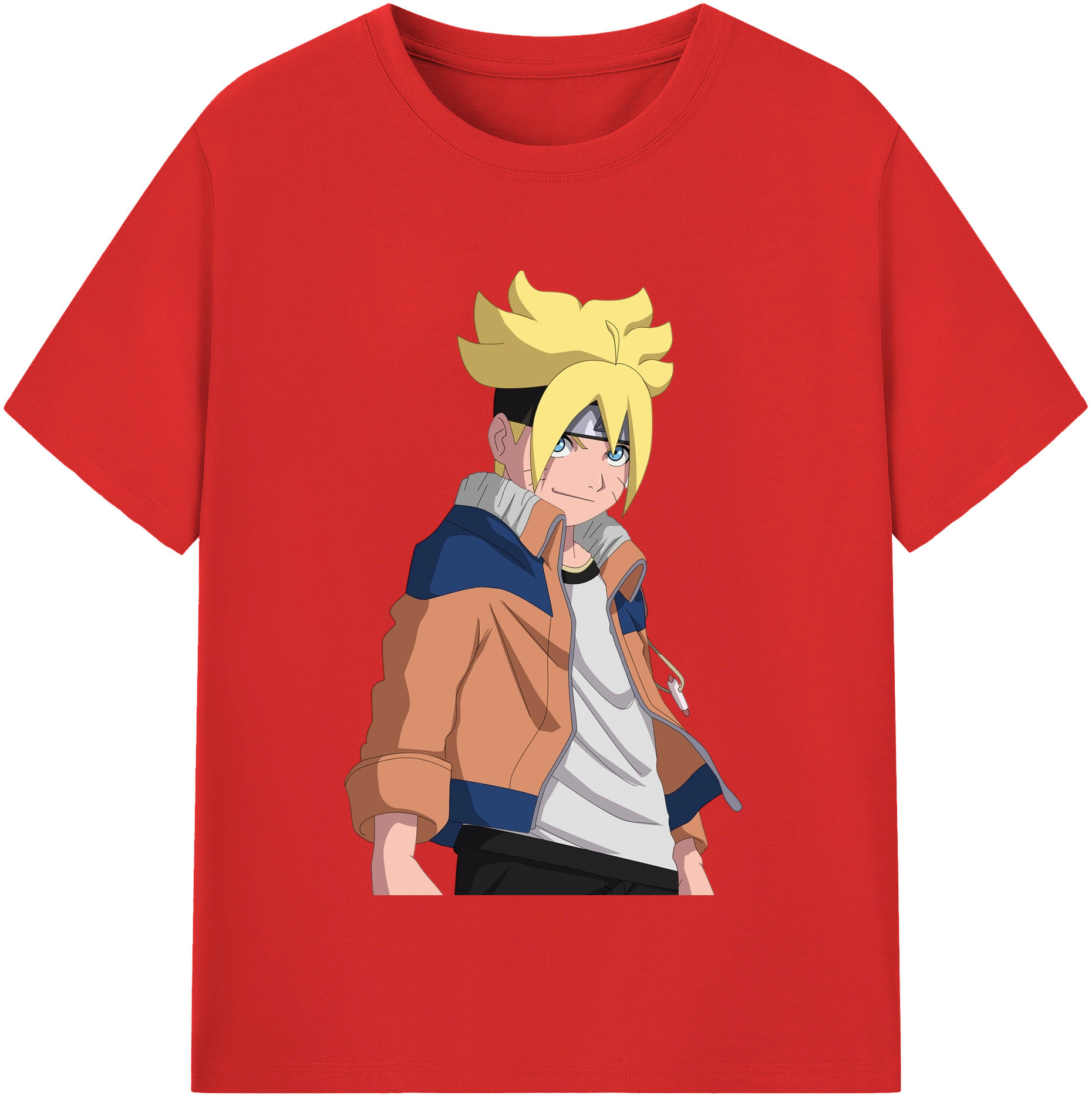 （画像用） NARUTO -ナルト- うずまき ナルト Uzumaki Naruto 綿100％半袖Tシャツ（フロントプリント）