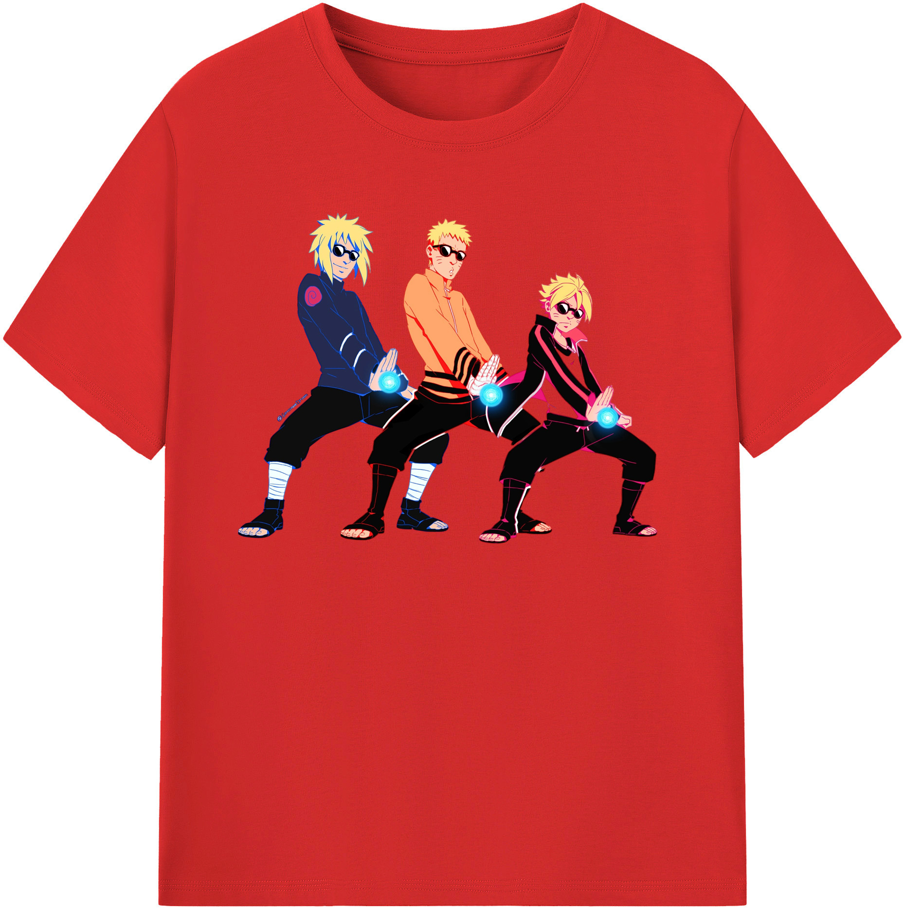 （画像用） NARUTO -ナルト- うずまき ナルト Uzumaki Naruto 綿100％半袖Tシャツ（フロントプリント）