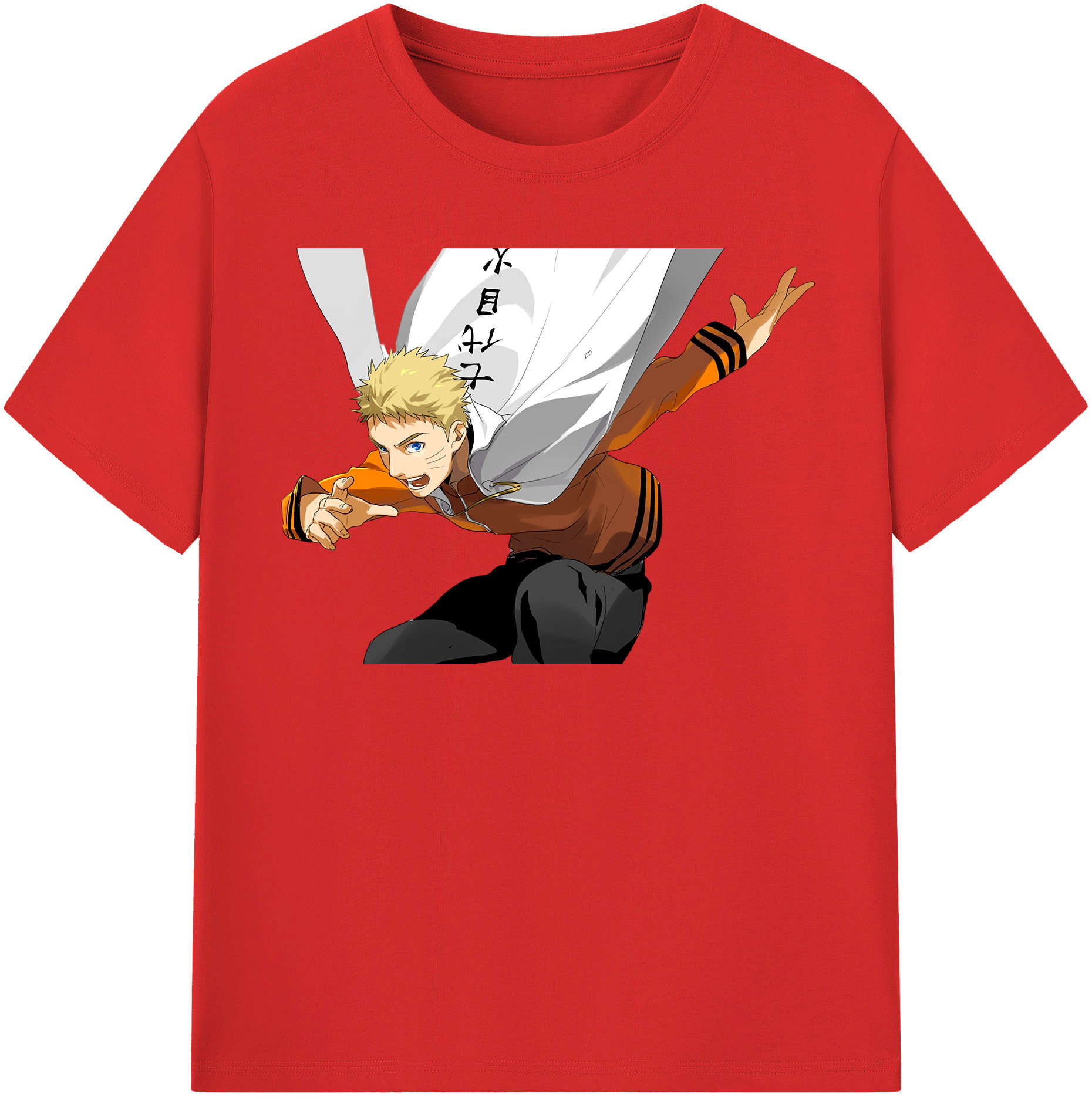 （画像用） NARUTO -ナルト- うずまき ナルト Uzumaki Naruto 綿100％半袖Tシャツ（フロントプリント）