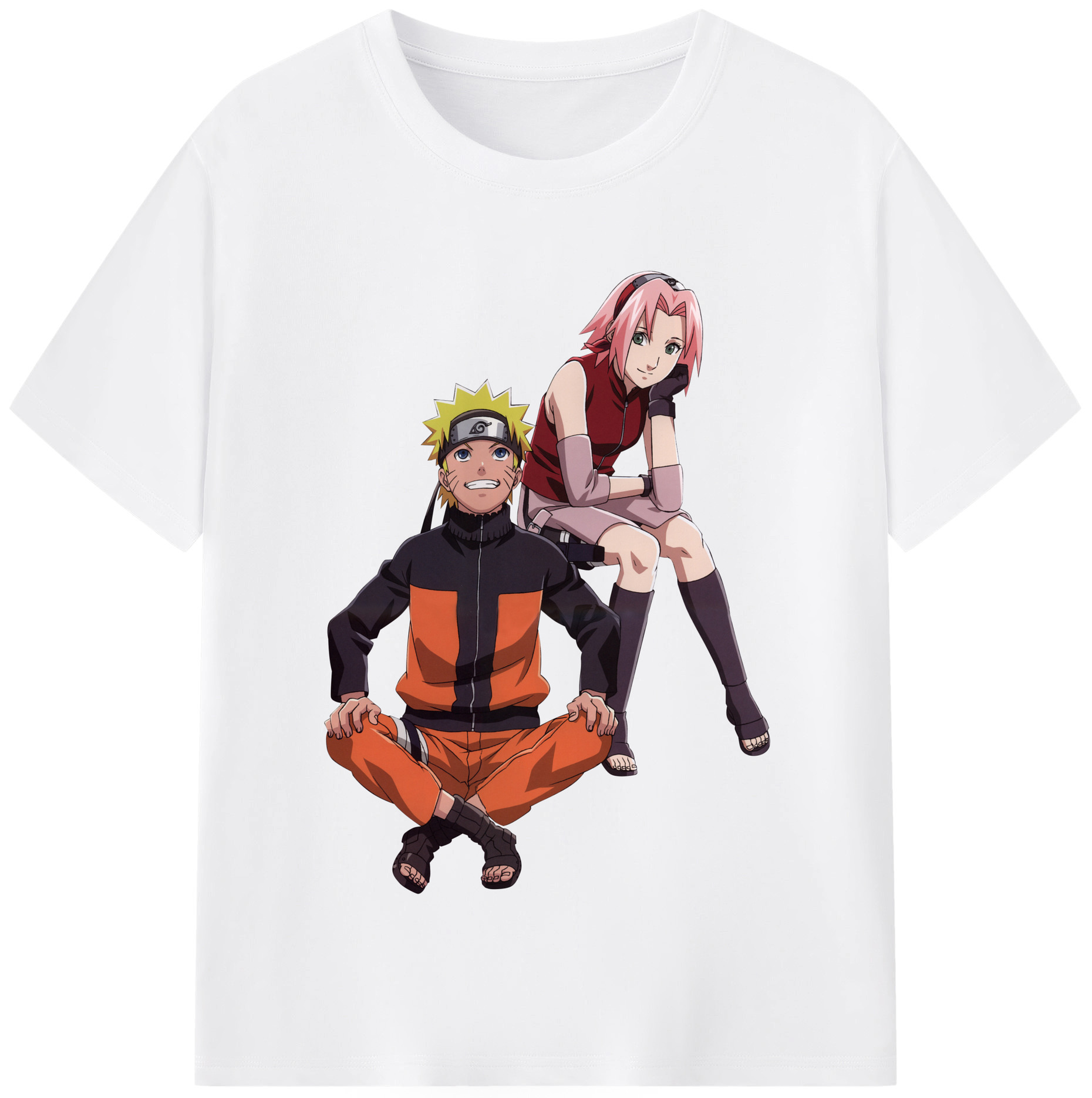 （画像用） NARUTO -ナルト- うずまき ナルト Uzumaki Naruto 綿100％半袖Tシャツ（フロントプリント）