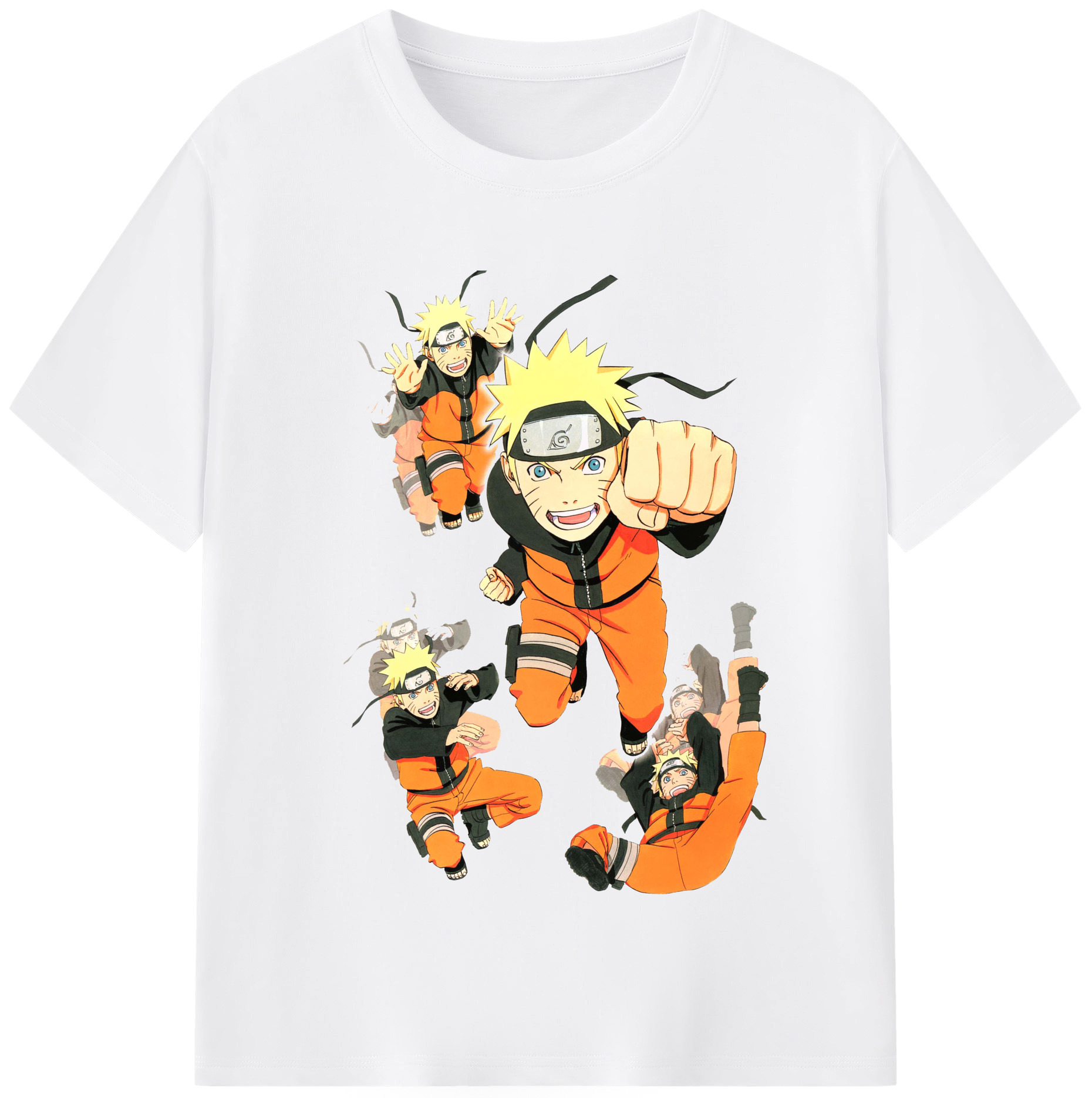 （画像用） NARUTO -ナルト- うずまき ナルト Uzumaki Naruto 綿100％半袖Tシャツ（フロントプリント）