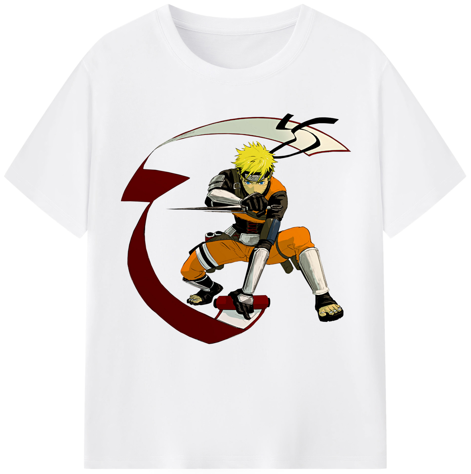 （画像用） NARUTO -ナルト- うずまき ナルト Uzumaki Naruto 綿100％半袖Tシャツ（フロントプリント）
