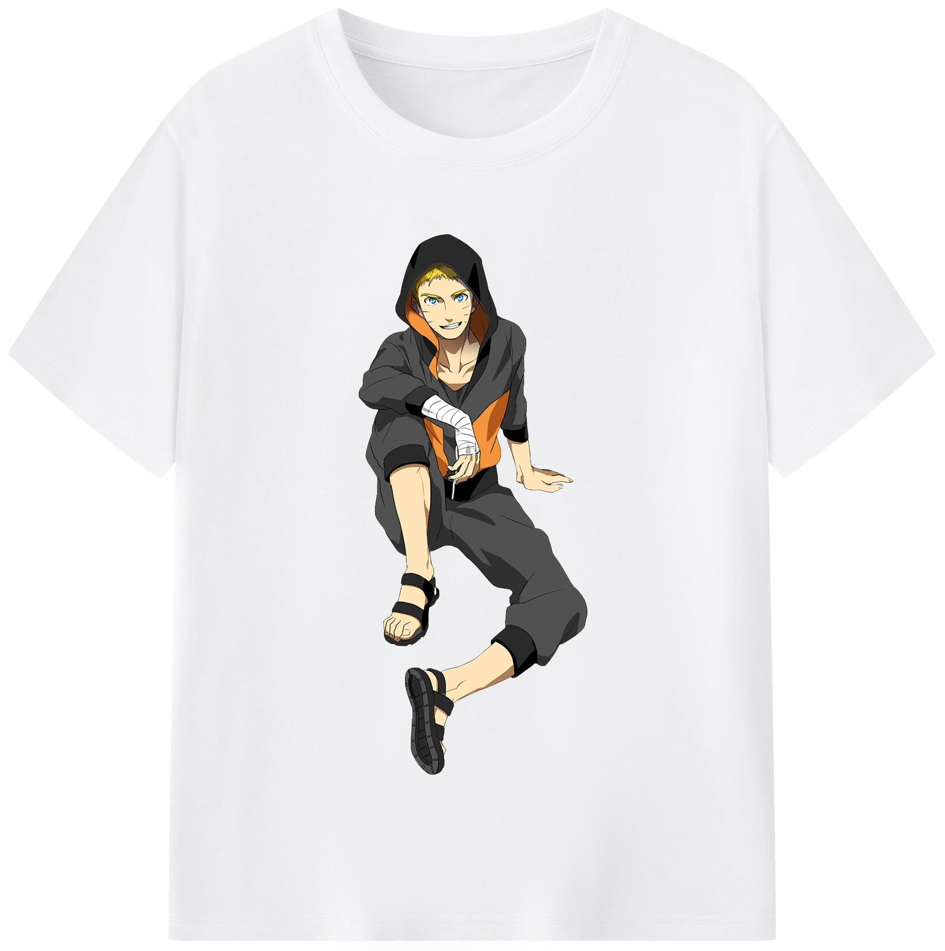 （画像用） NARUTO -ナルト- うずまき ナルト Uzumaki Naruto 綿100％半袖Tシャツ（フロントプリント）