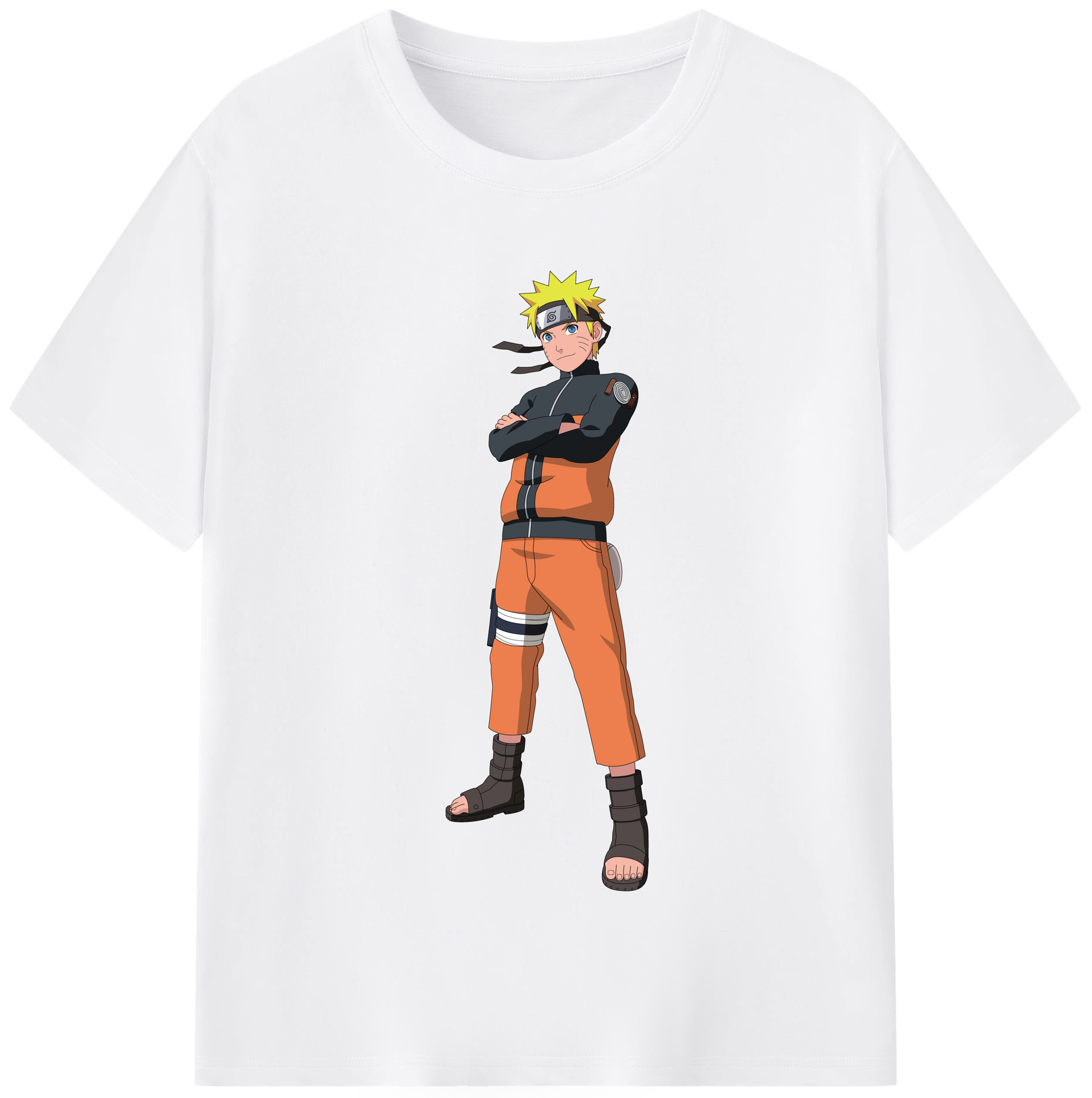 （画像用） NARUTO -ナルト- うずまき ナルト Uzumaki Naruto 綿100％半袖Tシャツ（フロントプリント）