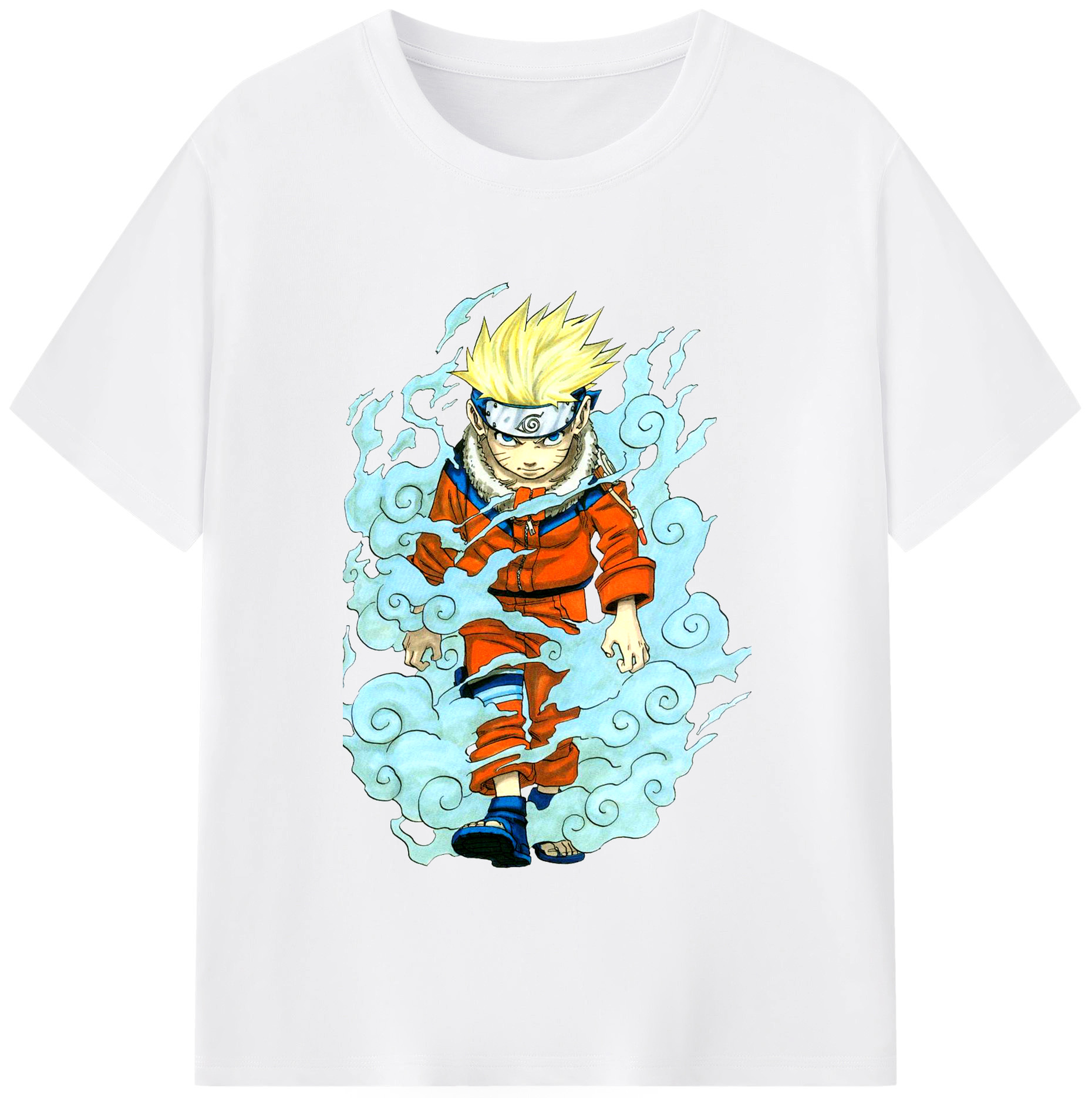（画像用） NARUTO -ナルト- うずまき ナルト Uzumaki Naruto 綿100％半袖Tシャツ（フロントプリント）