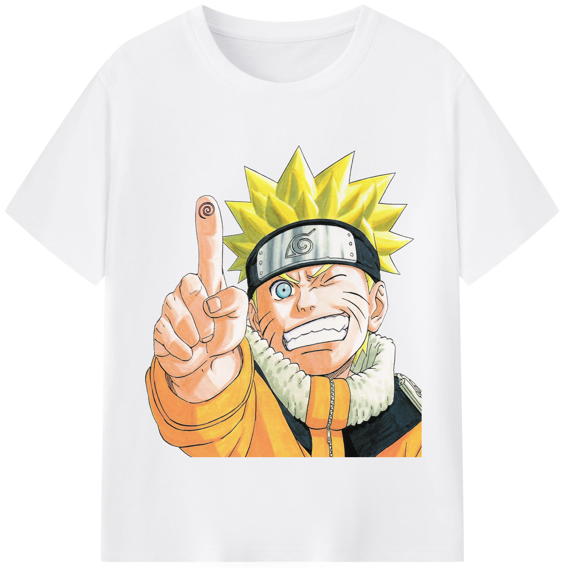 （画像用） NARUTO -ナルト- うずまき ナルト Uzumaki Naruto 綿100％半袖Tシャツ（フロントプリント）