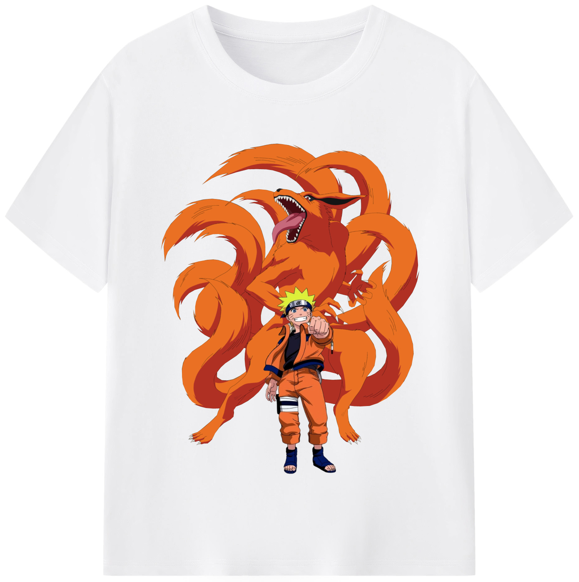 （画像用） NARUTO -ナルト- うずまき ナルト Uzumaki Naruto 綿100％半袖Tシャツ（フロントプリント）