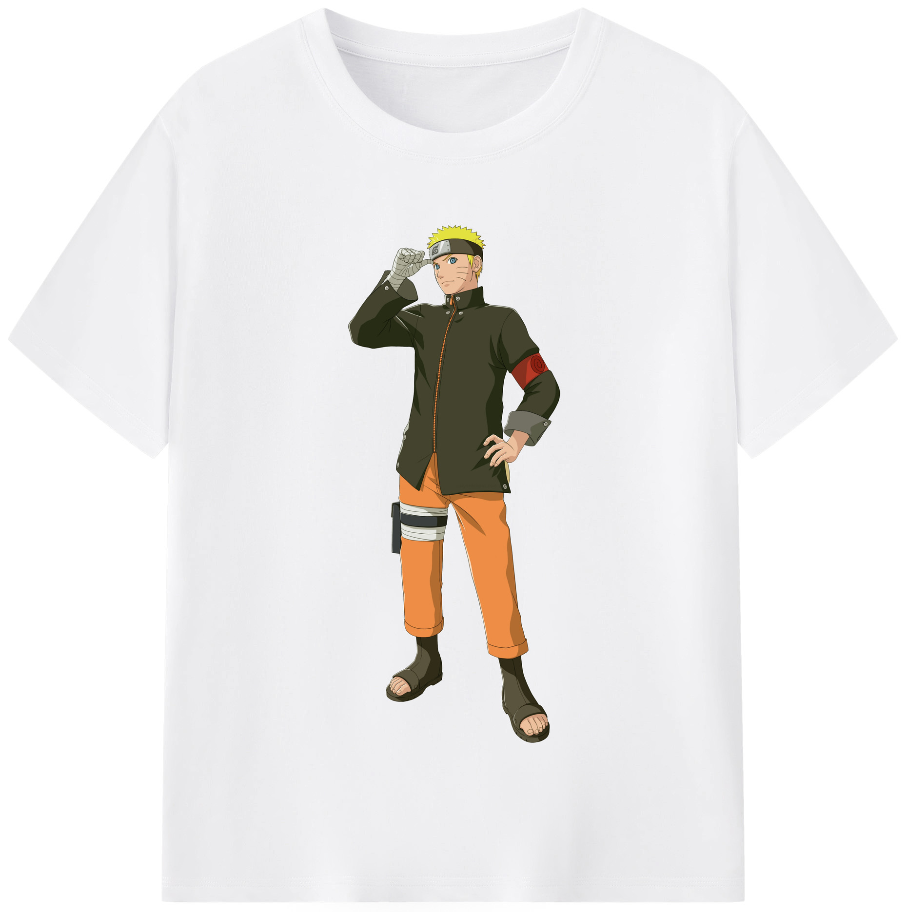 （画像用） NARUTO -ナルト- うずまき ナルト Uzumaki Naruto 綿100％半袖Tシャツ（フロントプリント）