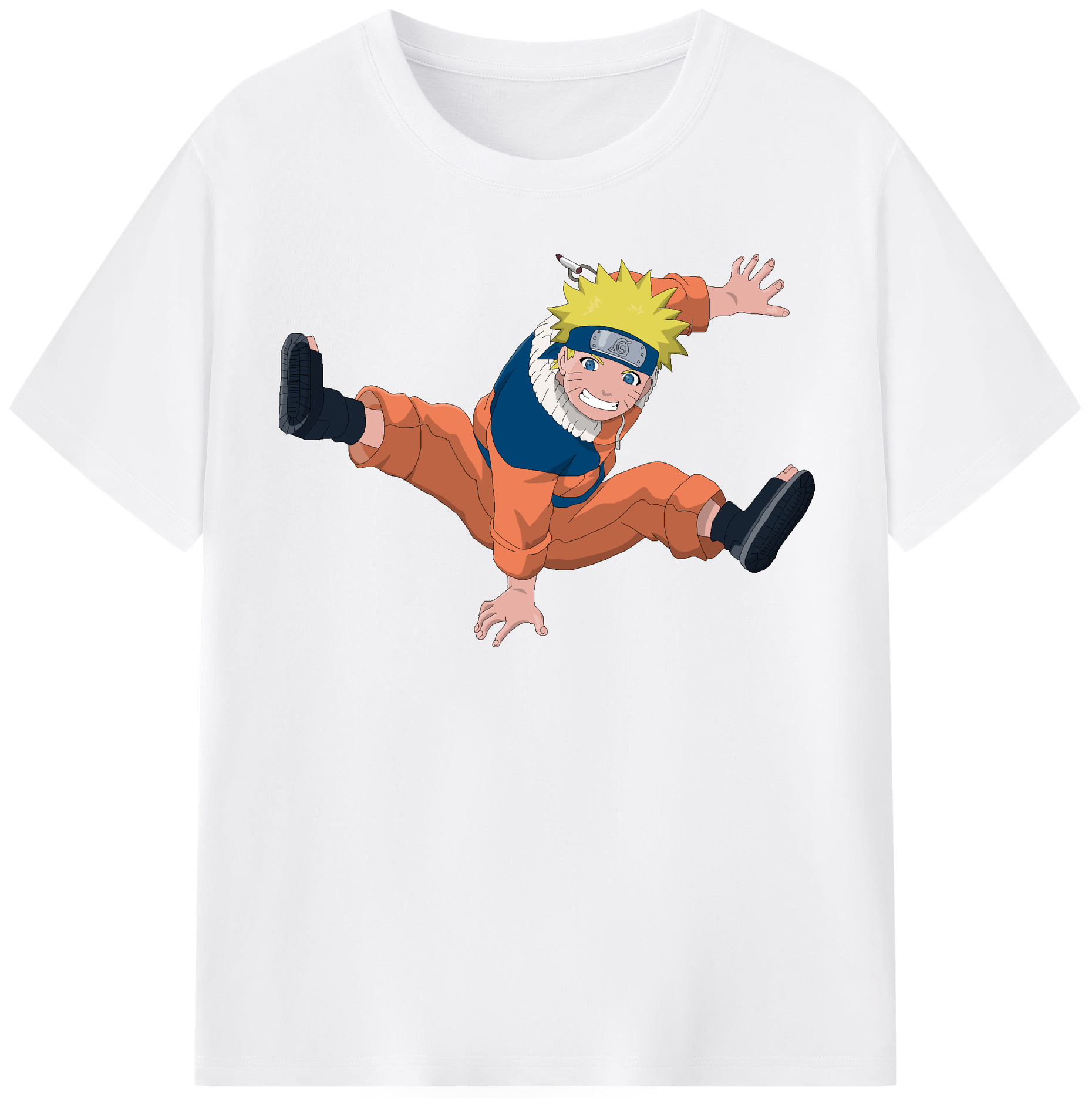 （画像用） NARUTO -ナルト- うずまき ナルト Uzumaki Naruto 綿100％半袖Tシャツ（フロントプリント）