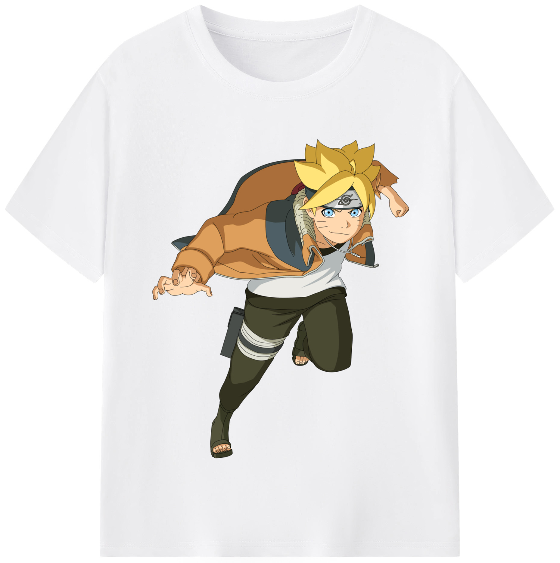 （画像用） NARUTO -ナルト- うずまき ナルト Uzumaki Naruto 綿100％半袖Tシャツ（フロントプリント）