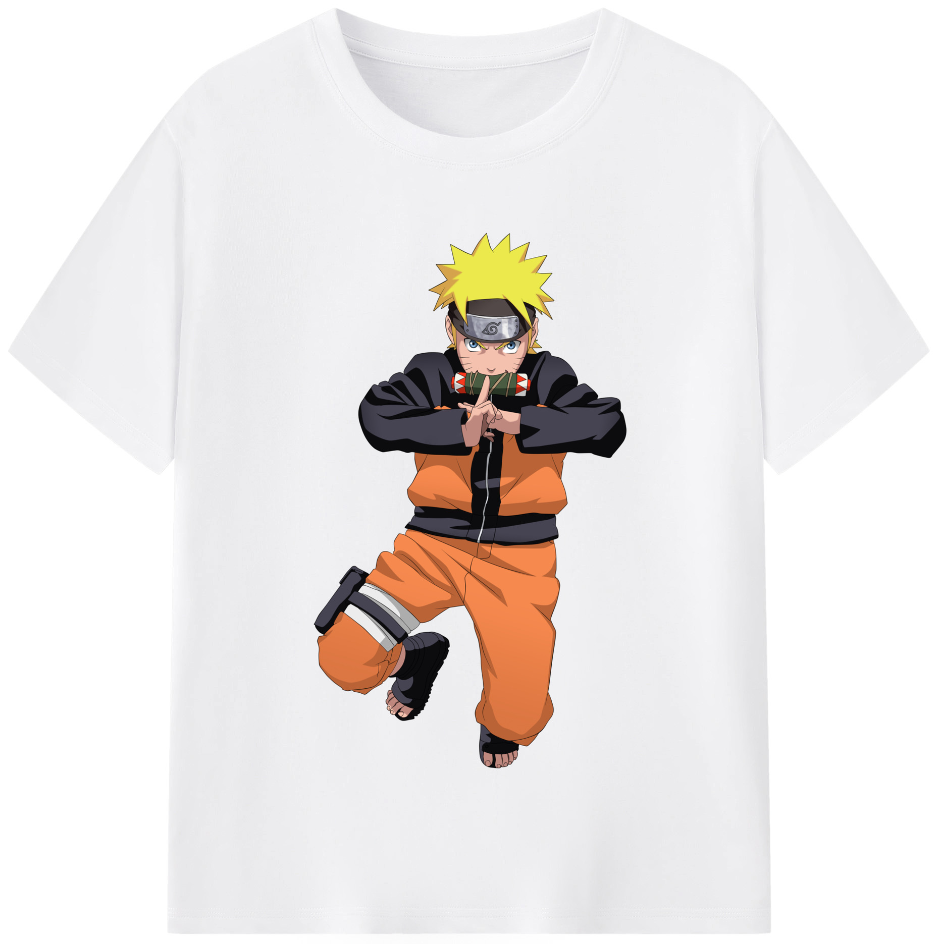 （画像用） NARUTO -ナルト- うずまき ナルト Uzumaki Naruto 綿100％半袖Tシャツ（フロントプリント）