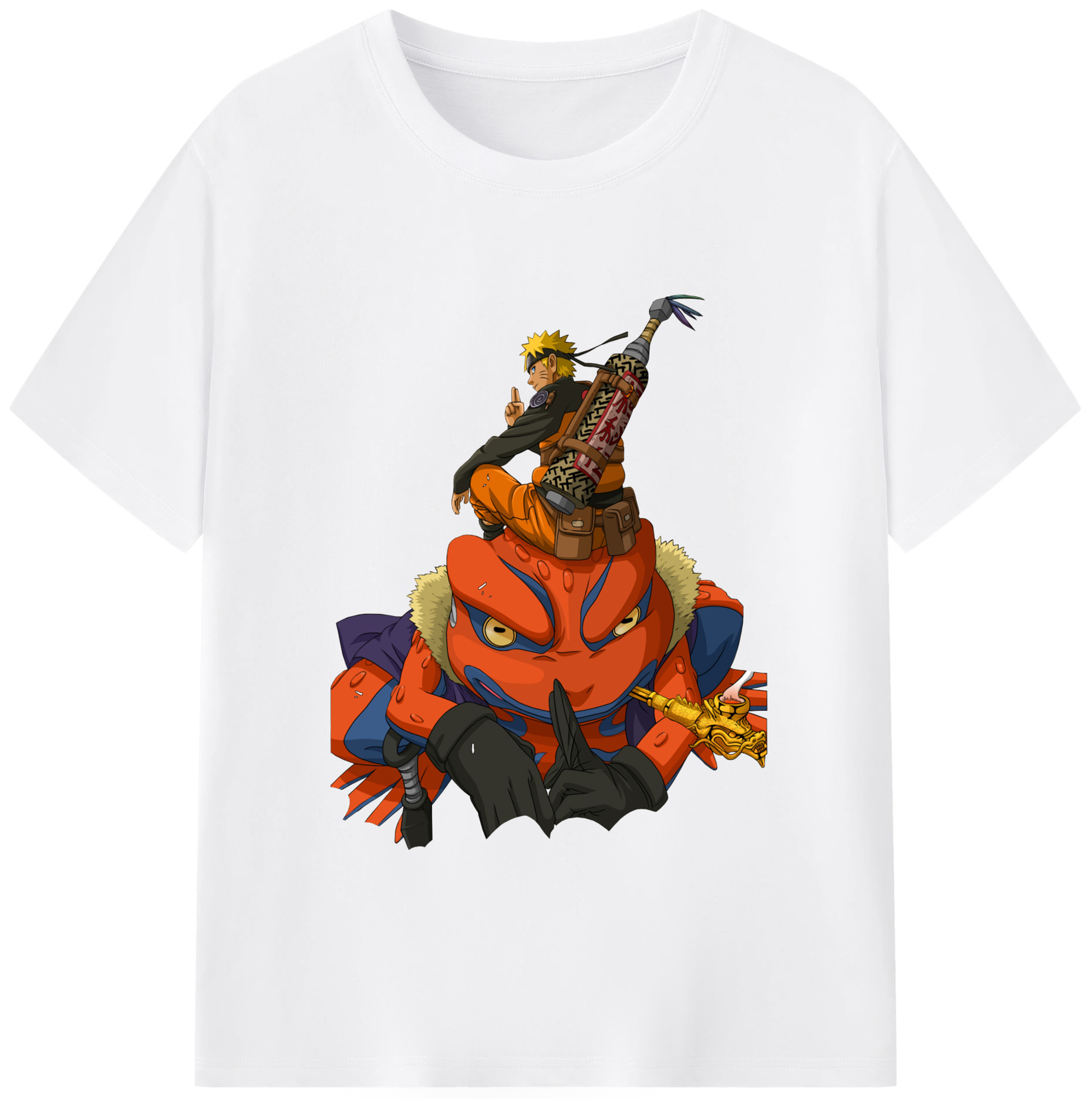 （画像用） NARUTO -ナルト- うずまき ナルト Uzumaki Naruto 綿100％半袖Tシャツ（フロントプリント）