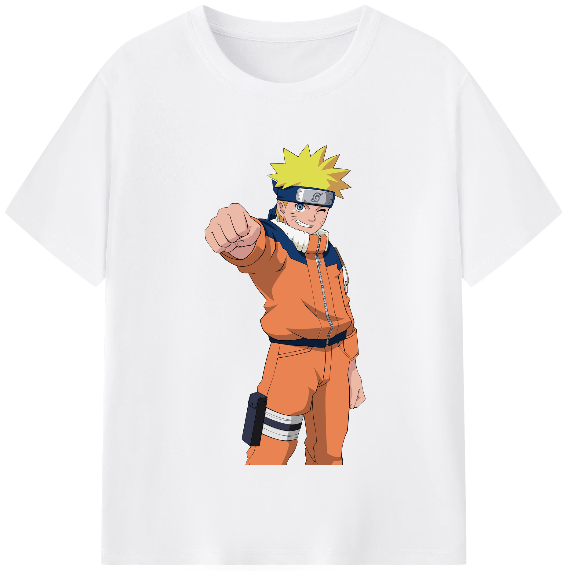（画像用） NARUTO -ナルト- うずまき ナルト Uzumaki Naruto 綿100％半袖Tシャツ（フロントプリント）