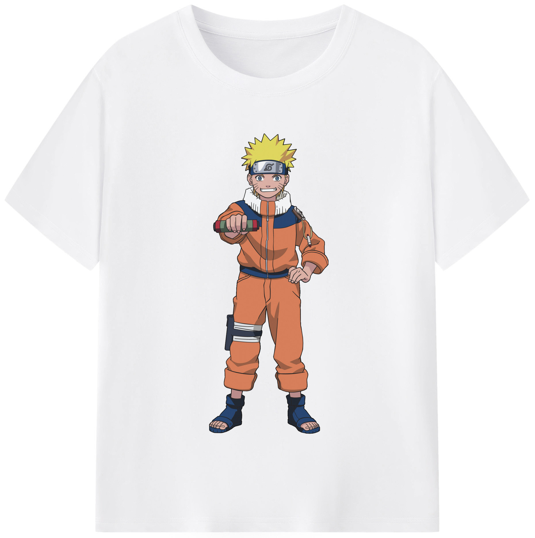（画像用） NARUTO -ナルト- うずまき ナルト Uzumaki Naruto 綿100％半袖Tシャツ（フロントプリント）