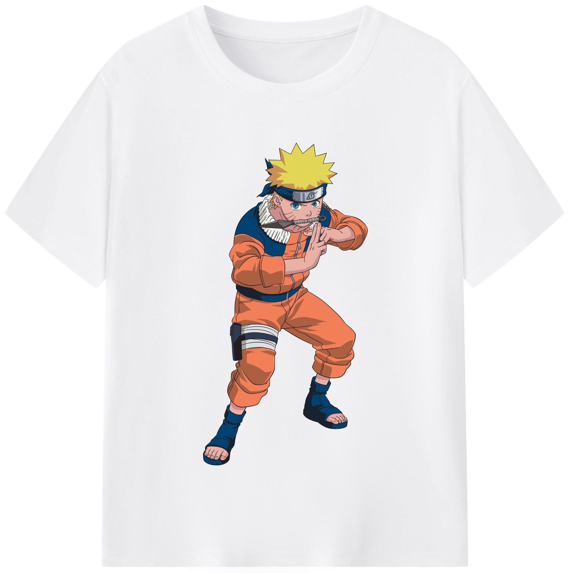 （画像用） NARUTO -ナルト- うずまき ナルト Uzumaki Naruto 綿100％半袖Tシャツ（フロントプリント）