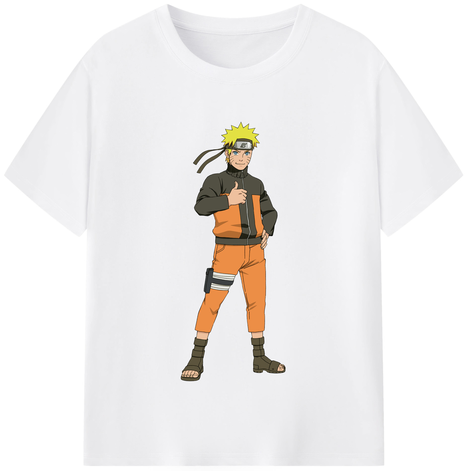 （画像用） NARUTO -ナルト- うずまき ナルト Uzumaki Naruto 綿100％半袖Tシャツ（フロントプリント）