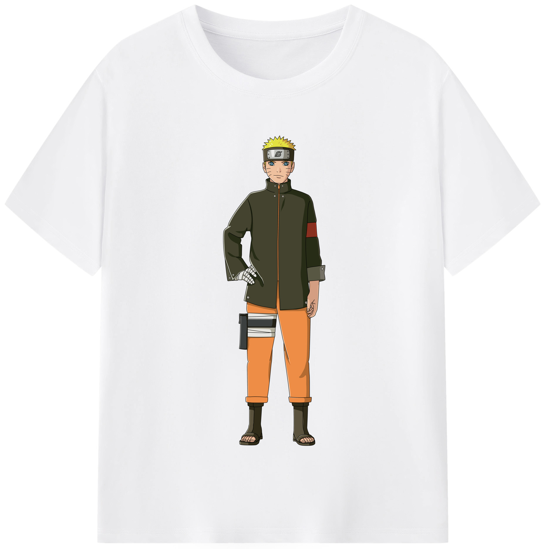 （画像用） NARUTO -ナルト- うずまき ナルト Uzumaki Naruto 綿100％半袖Tシャツ（フロントプリント）
