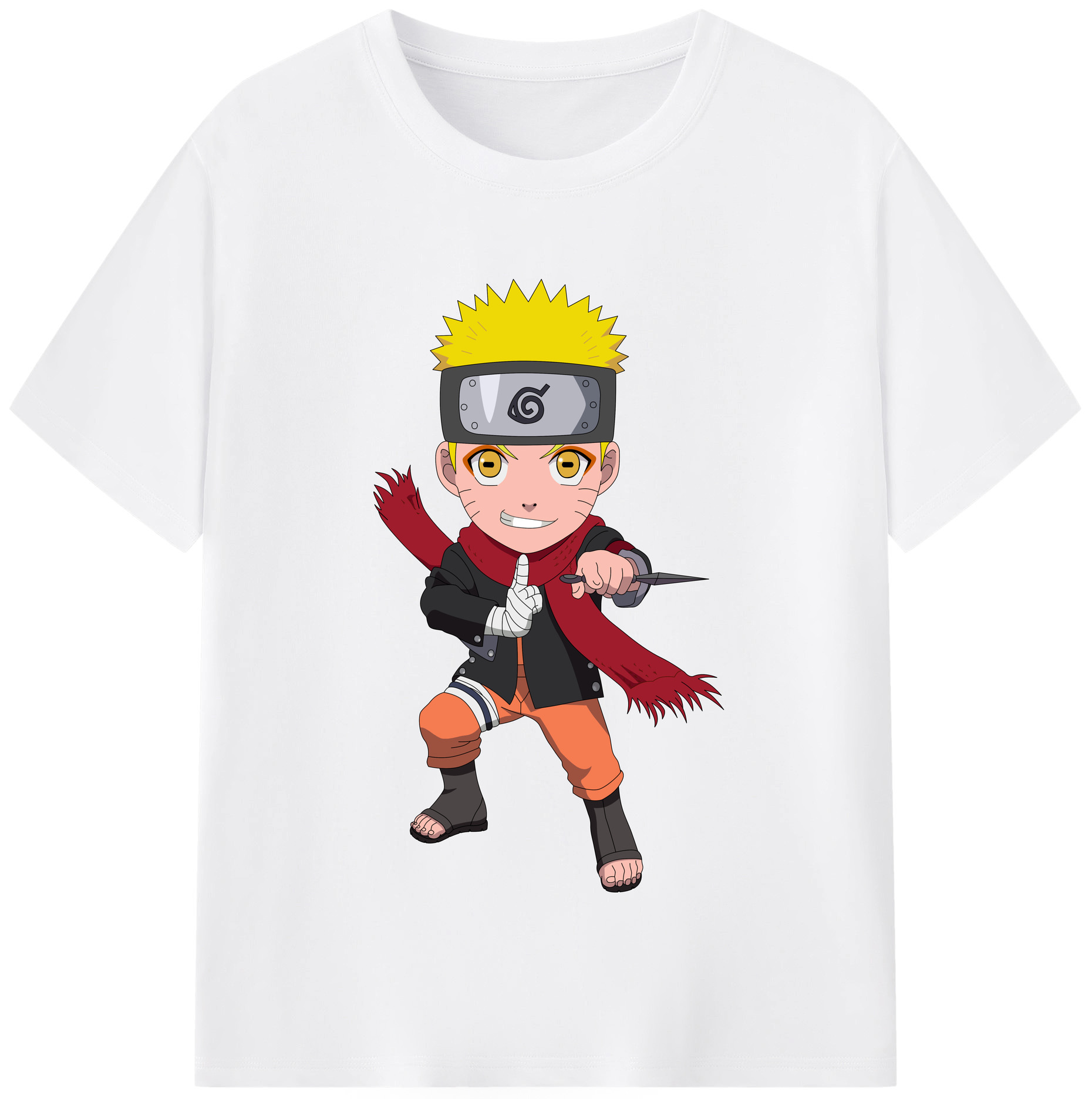 （画像用） NARUTO -ナルト- うずまき ナルト Uzumaki Naruto 綿100％半袖Tシャツ（フロントプリント）