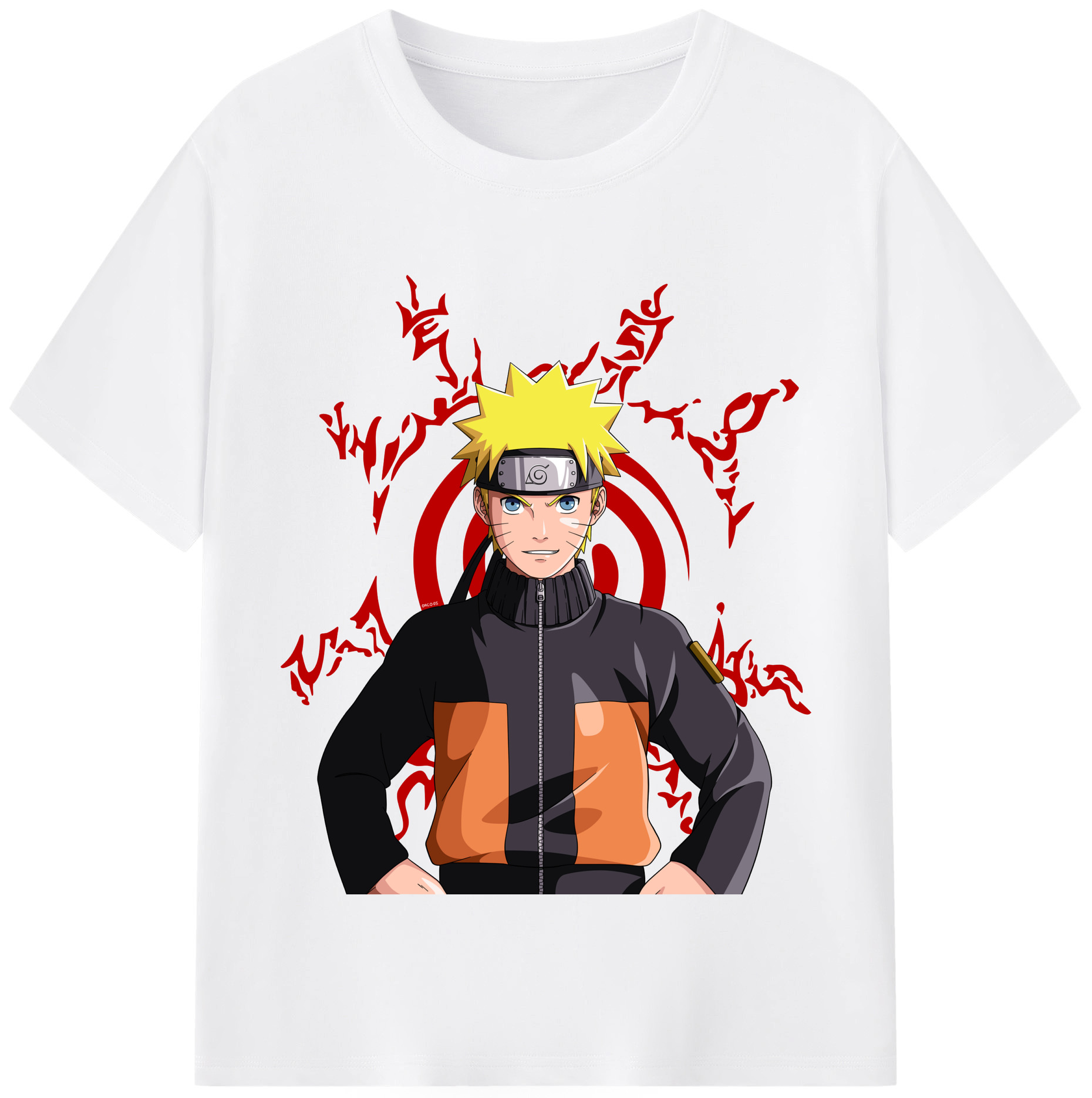 （画像用） NARUTO -ナルト- うずまき ナルト Uzumaki Naruto 綿100％半袖Tシャツ（フロントプリント）