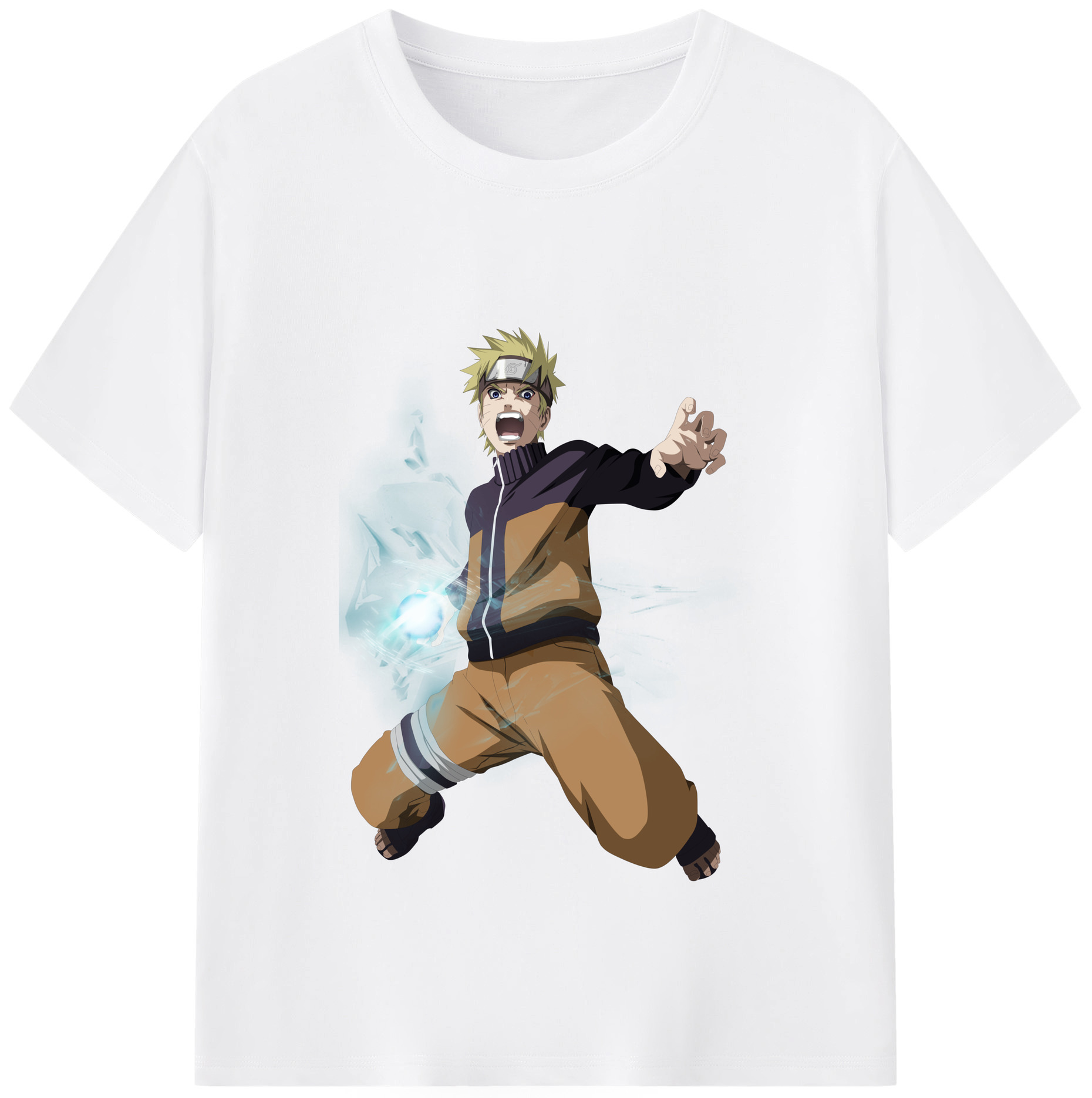 （画像用） NARUTO -ナルト- うずまき ナルト Uzumaki Naruto 綿100％半袖Tシャツ（フロントプリント）
