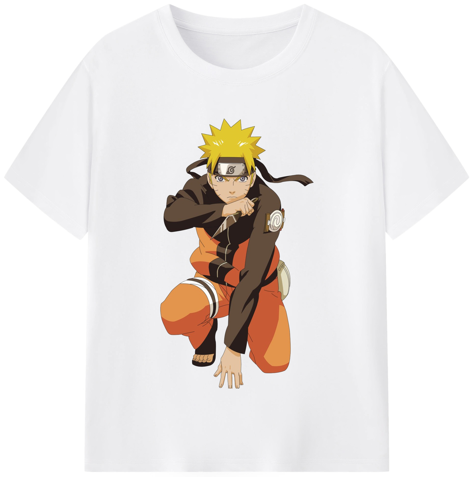 （画像用） NARUTO -ナルト- うずまき ナルト Uzumaki Naruto 綿100％半袖Tシャツ（フロントプリント）