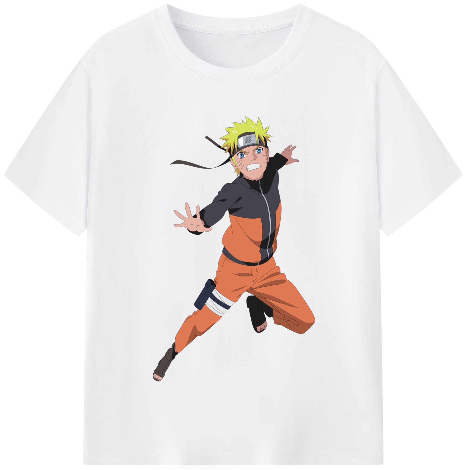 （画像用） NARUTO -ナルト- うずまき ナルト Uzumaki Naruto 綿100％半袖Tシャツ（フロントプリント）