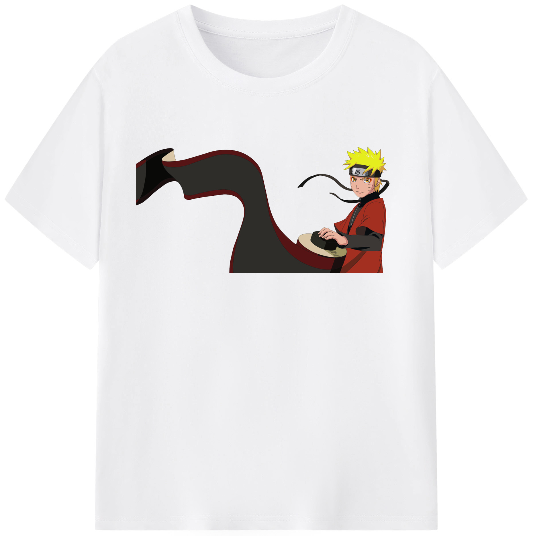 （画像用） NARUTO -ナルト- うずまき ナルト Uzumaki Naruto 綿100％半袖Tシャツ（フロントプリント）