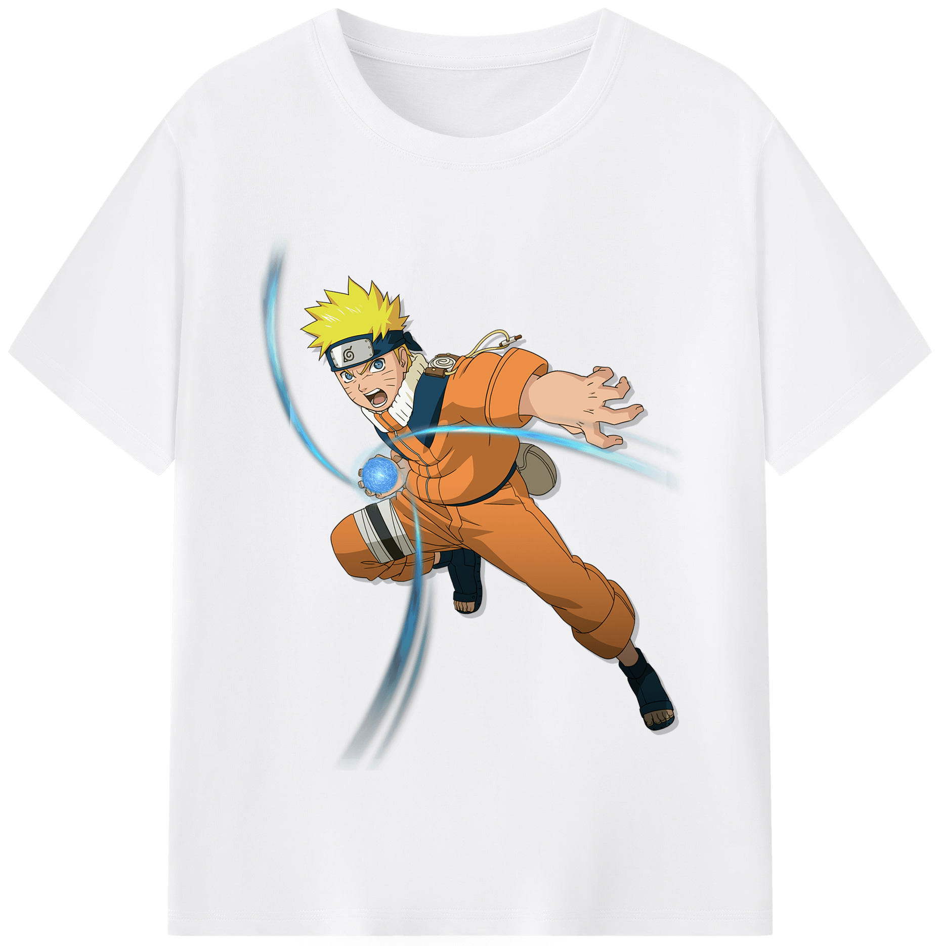 （画像用） NARUTO -ナルト- うずまき ナルト Uzumaki Naruto 綿100％半袖Tシャツ（フロントプリント）