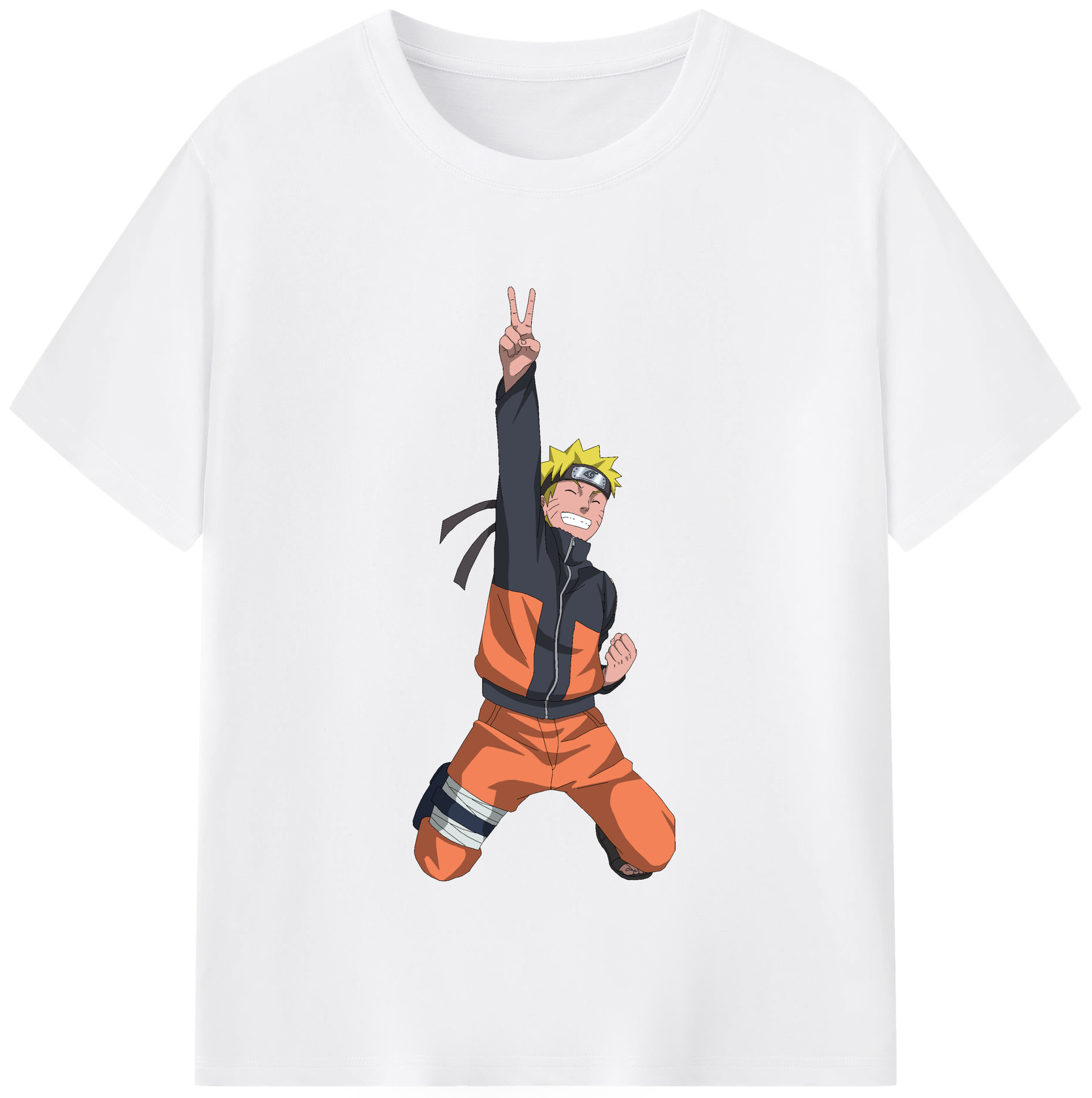 （画像用） NARUTO -ナルト- うずまき ナルト Uzumaki Naruto 綿100％半袖Tシャツ（フロントプリント）