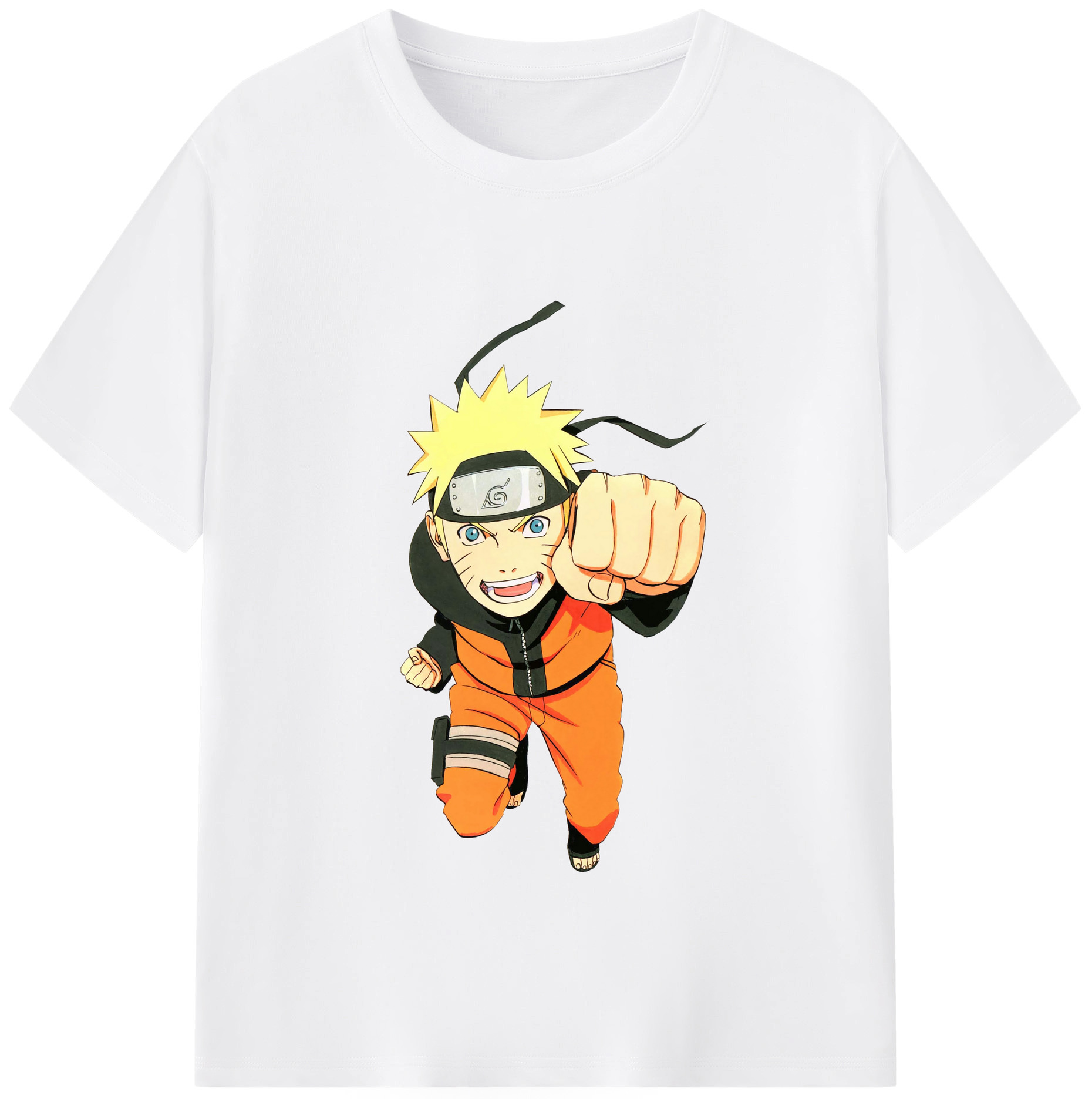 （画像用） NARUTO -ナルト- うずまき ナルト Uzumaki Naruto 綿100％半袖Tシャツ（フロントプリント）