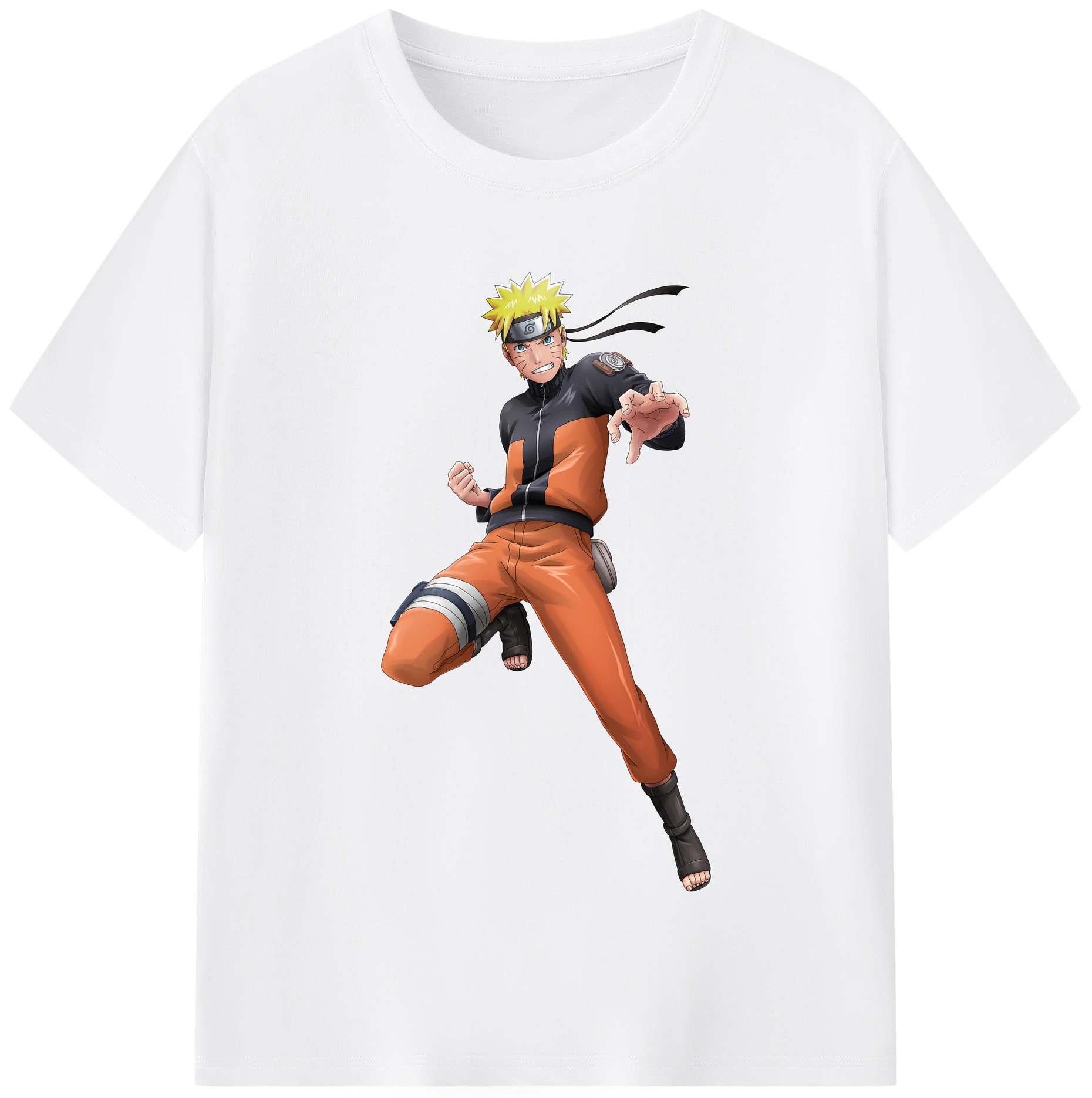 （画像用） NARUTO -ナルト- うずまき ナルト Uzumaki Naruto 綿100％半袖Tシャツ（フロントプリント）