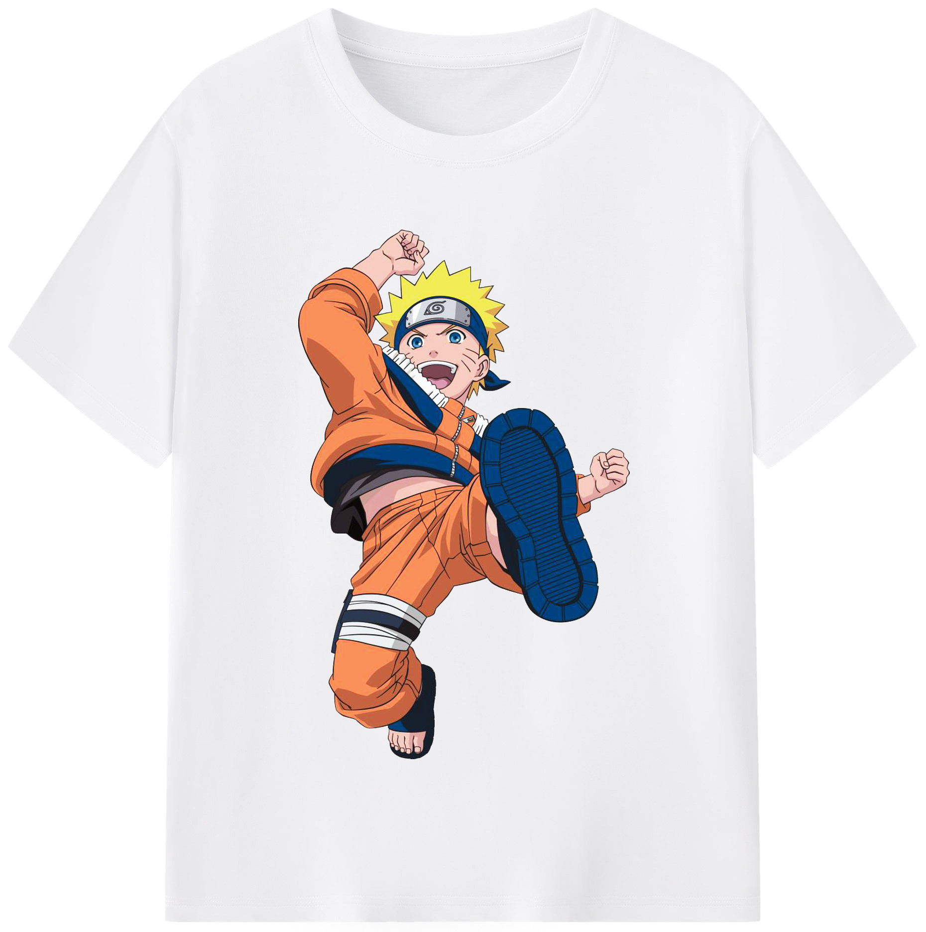 （画像用） NARUTO -ナルト- うずまき ナルト Uzumaki Naruto 綿100％半袖Tシャツ（フロントプリント）